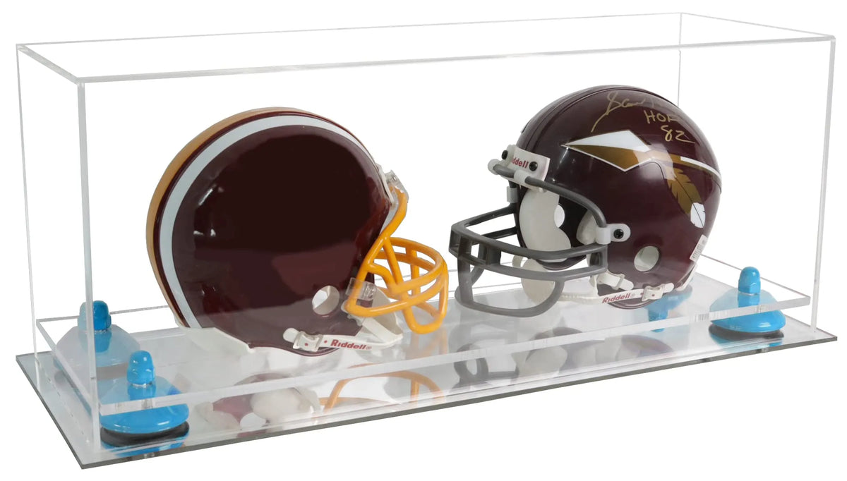 2 Mini Helmet or Mini Football with Mini Helmet Display Case - Clear (A019/V46)