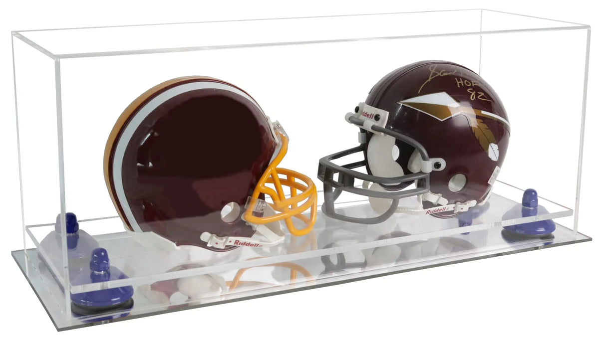 2 Mini Helmet or Mini Football with Mini Helmet Display Case - Clear (A019/V46)