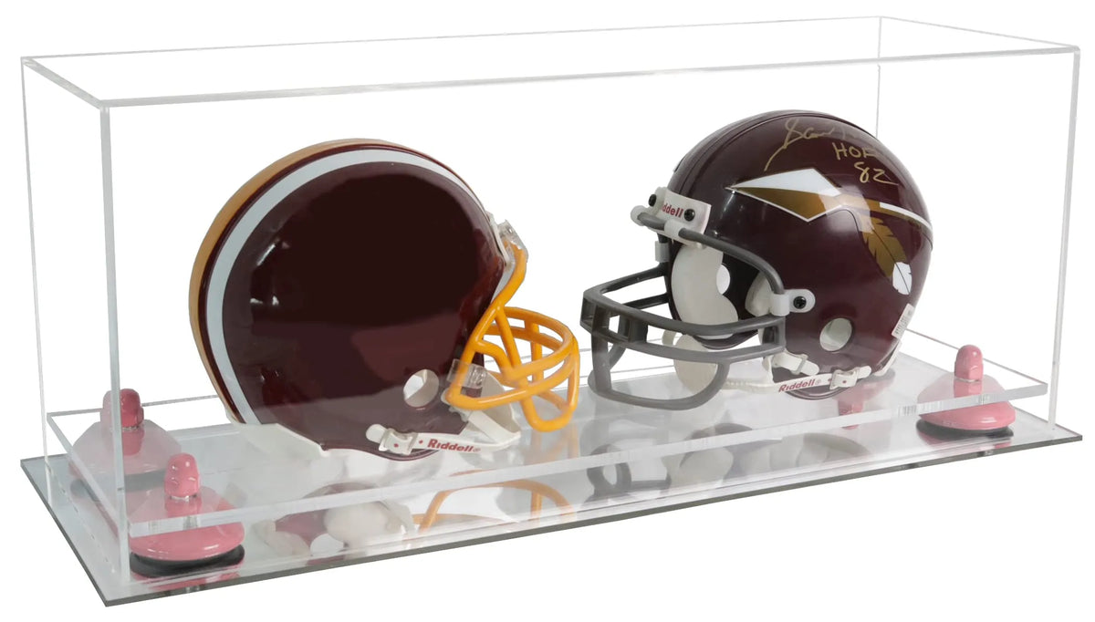 2 Mini Helmet or Mini Football with Mini Helmet Display Case - Clear (A019/V46)