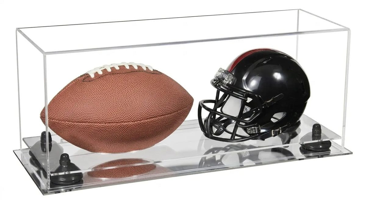 2 Mini Helmet or Mini Football with Mini Helmet Display Case - Clear (A019/V46)