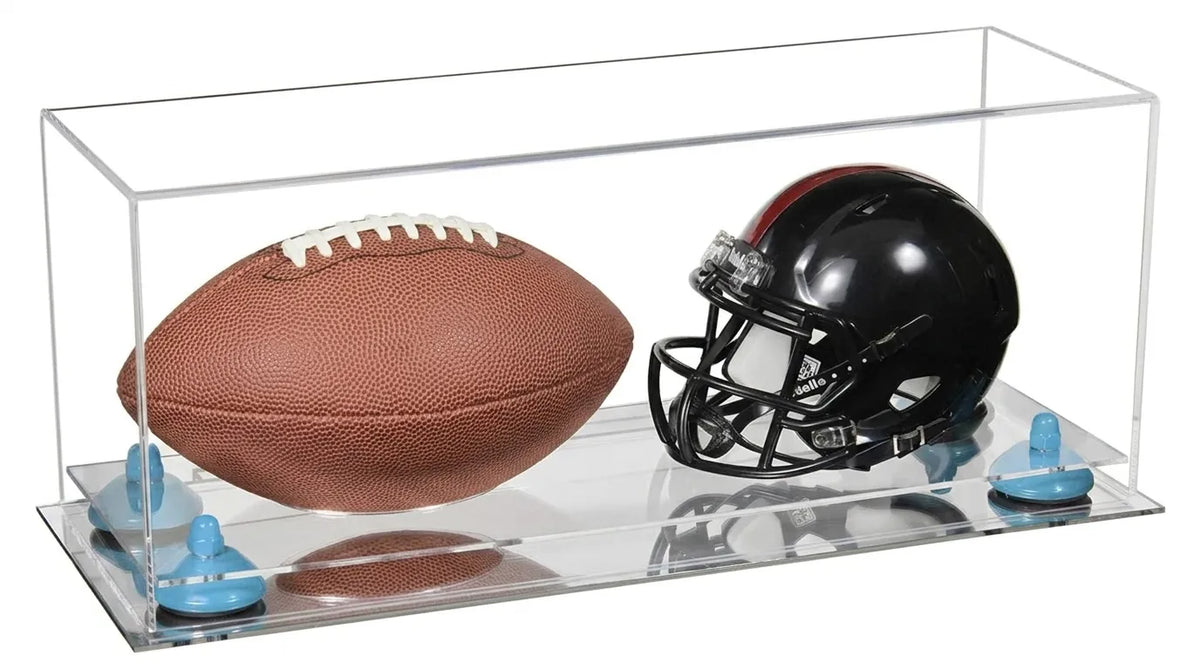 2 Mini Helmet or Mini Football with Mini Helmet Display Case - Clear (A019/V46)