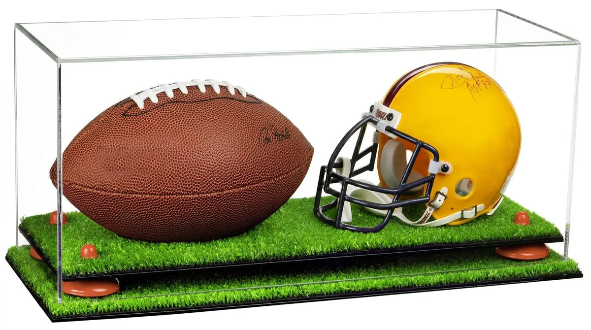 2 Mini Helmet or Mini Football with Mini Helmet Display Case - Clear (A019/V46)