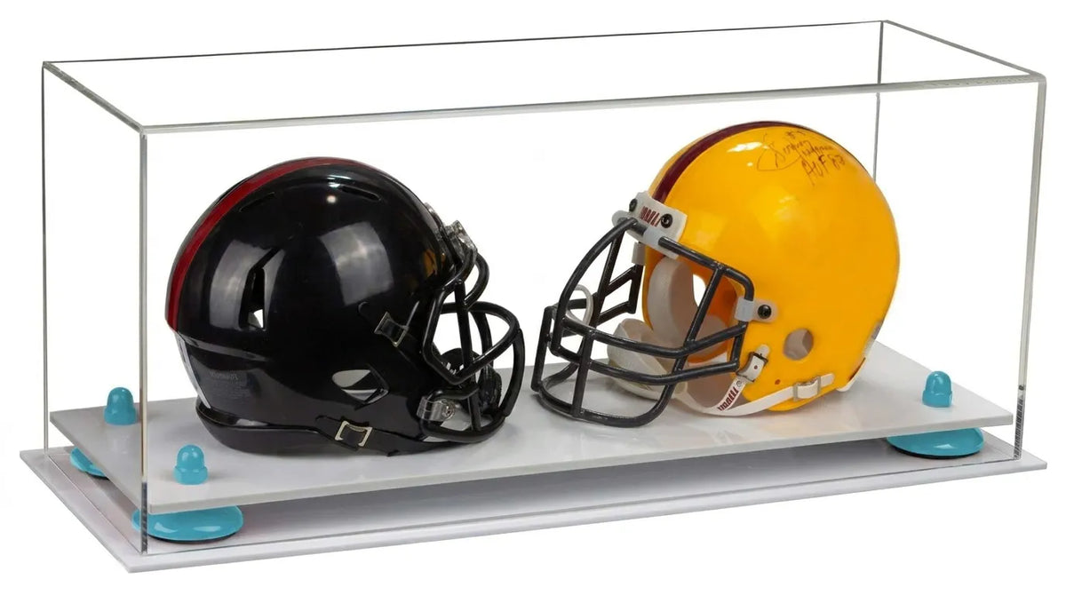2 Mini Helmet or Mini Football with Mini Helmet Display Case - Clear (A019/V46)
