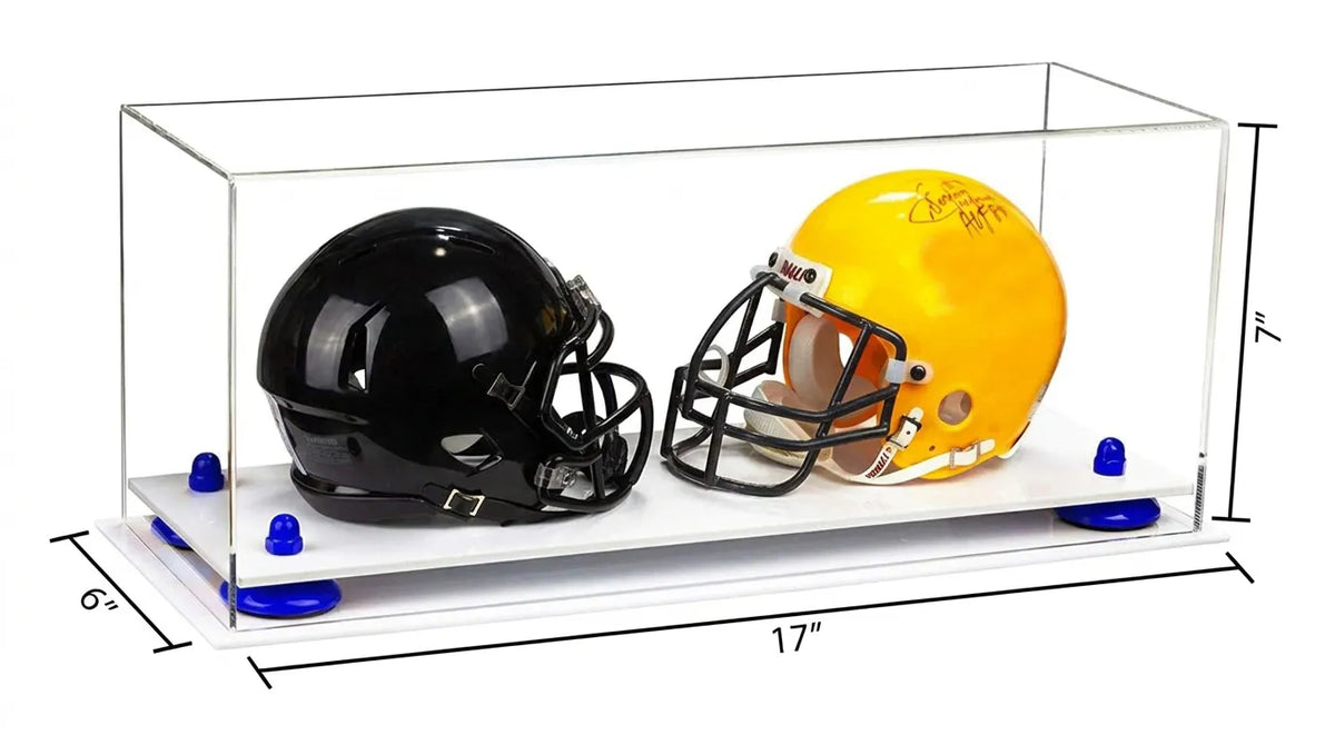 2 Mini Helmet or Mini Football with Mini Helmet Display Case - Clear (A019/V46)