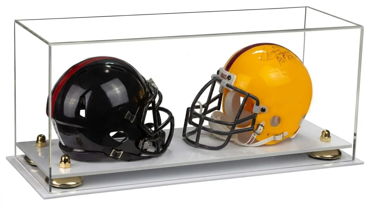 2 Mini Helmet or Mini Football with Mini Helmet Display Case - Clear (A019/V46)
