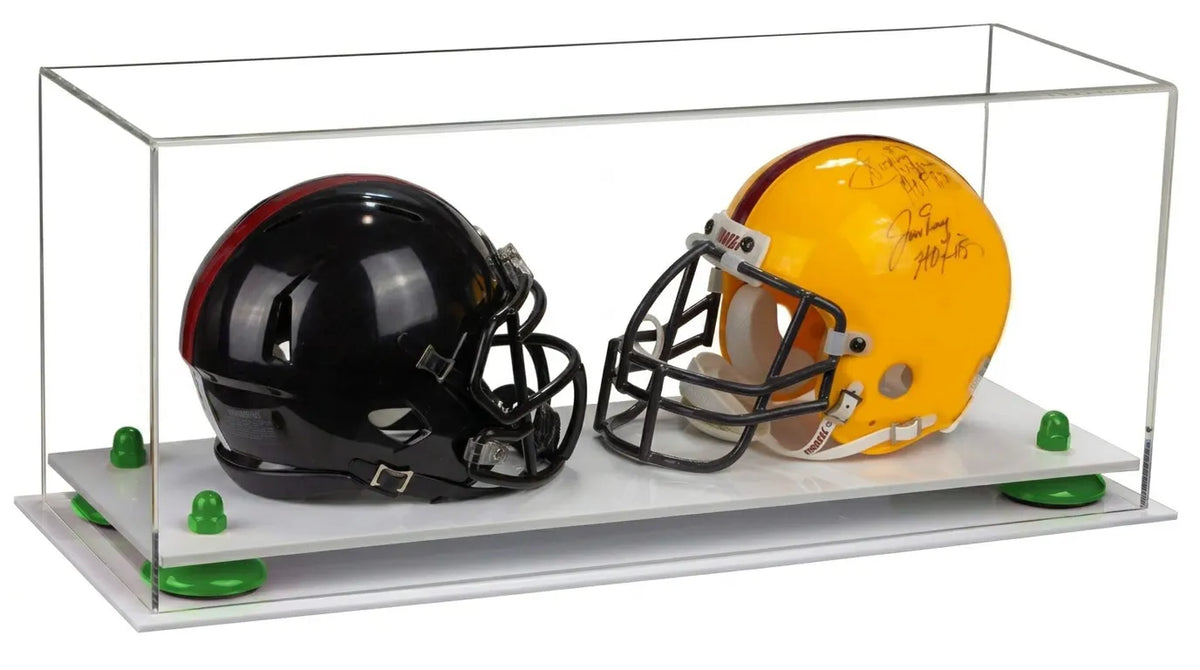 2 Mini Helmet or Mini Football with Mini Helmet Display Case - Clear (A019/V46)