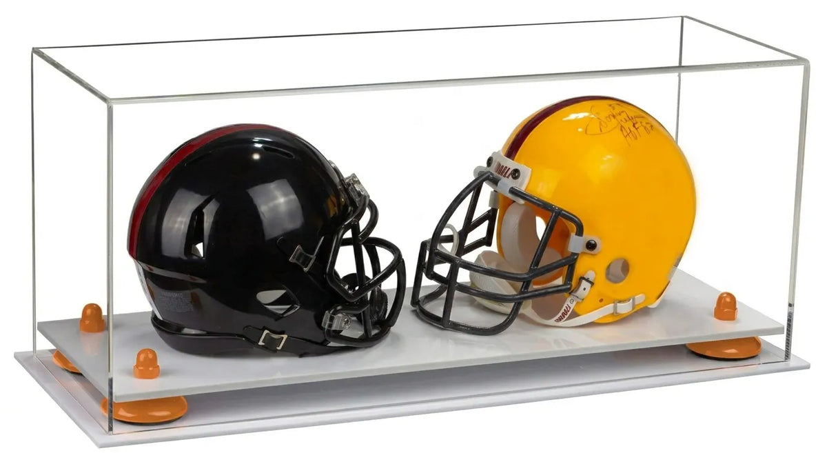 2 Mini Helmet or Mini Football with Mini Helmet Display Case - Clear (A019/V46)