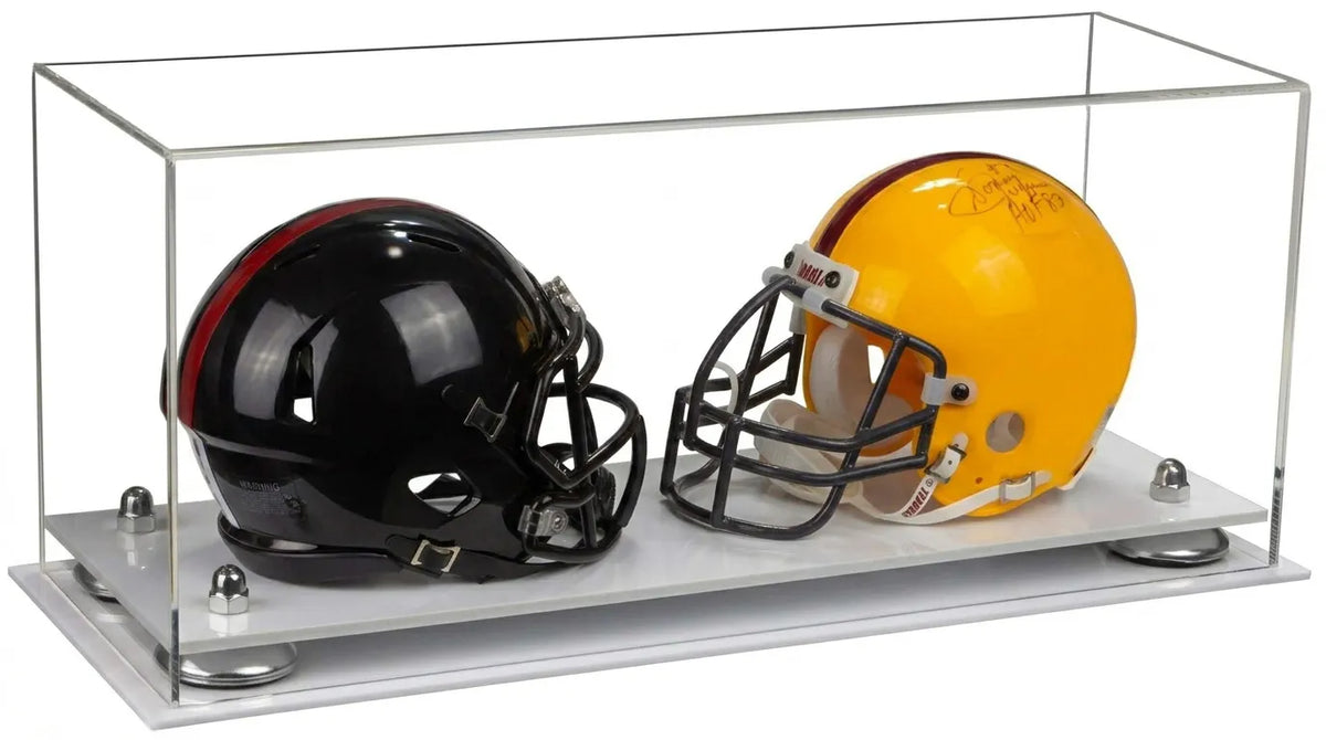 2 Mini Helmet or Mini Football with Mini Helmet Display Case - Clear (A019/V46)