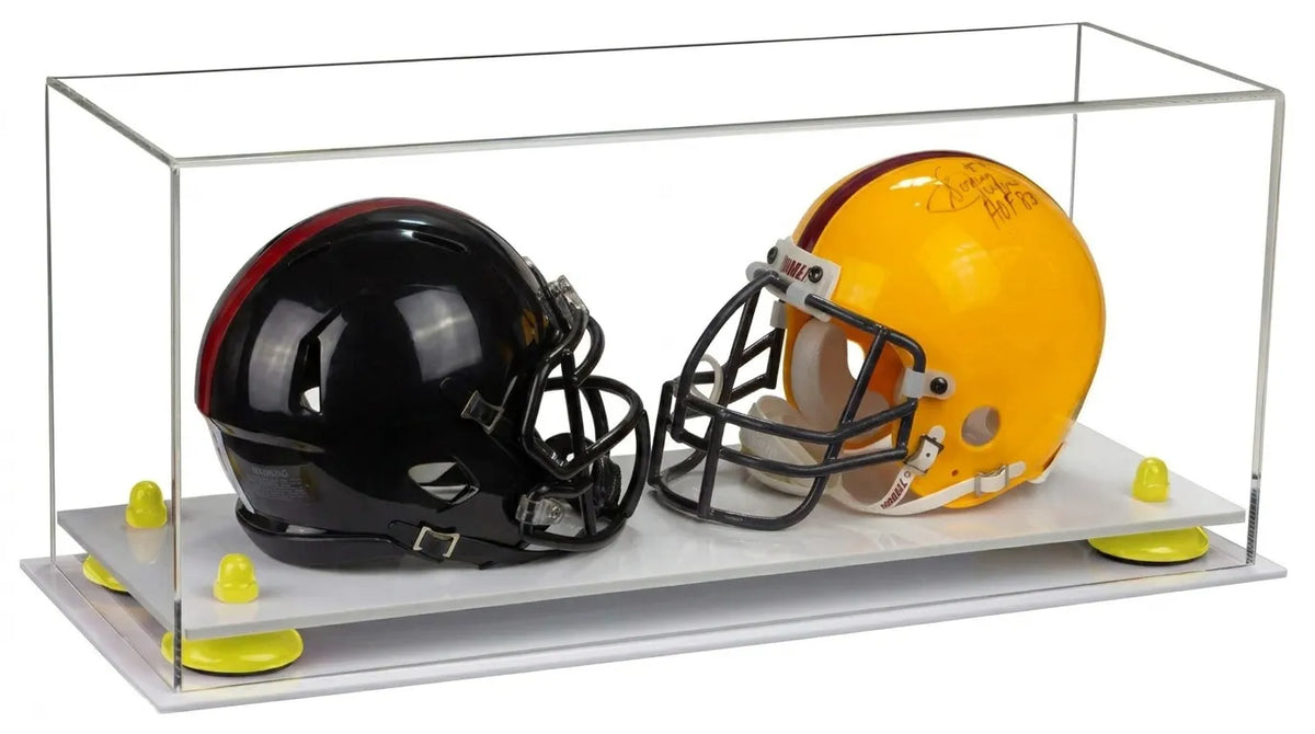 2 Mini Helmet or Mini Football with Mini Helmet Display Case - Clear (A019/V46)