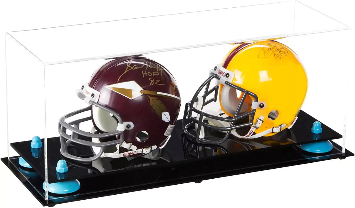 2 Mini Helmet or Mini Football with Mini Helmet Display Case - Clear (A019/V46)