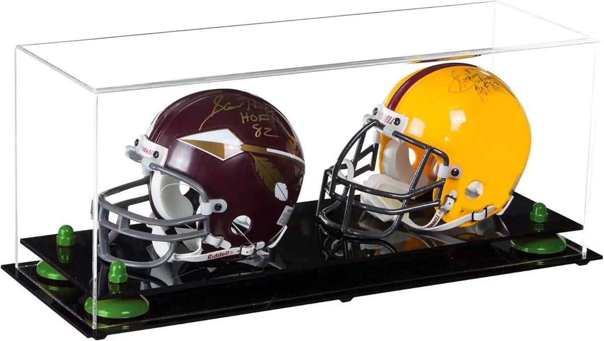 2 Mini Helmet or Mini Football with Mini Helmet Display Case - Clear (A019/V46)