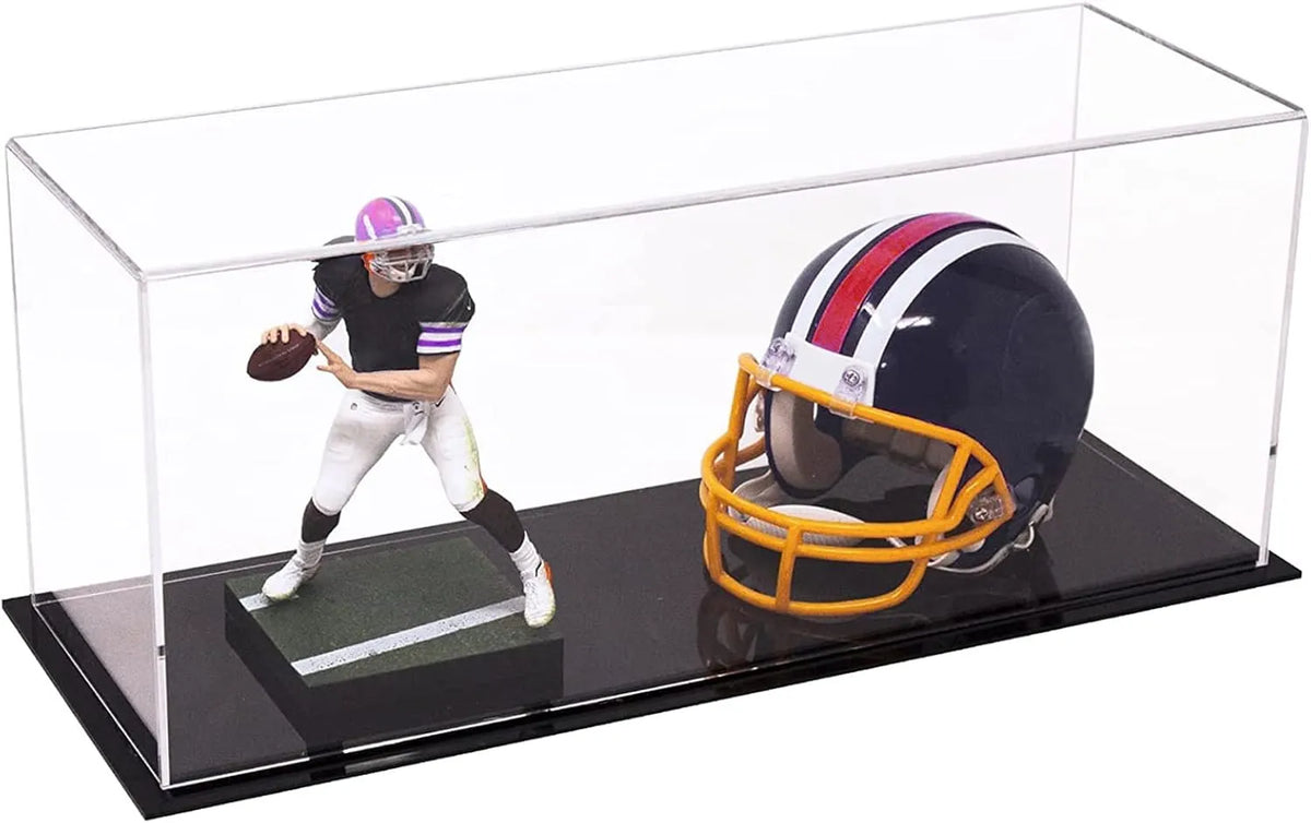 2 Mini Helmet or Mini Football with Mini Helmet Display Case - Clear (A019/V46)