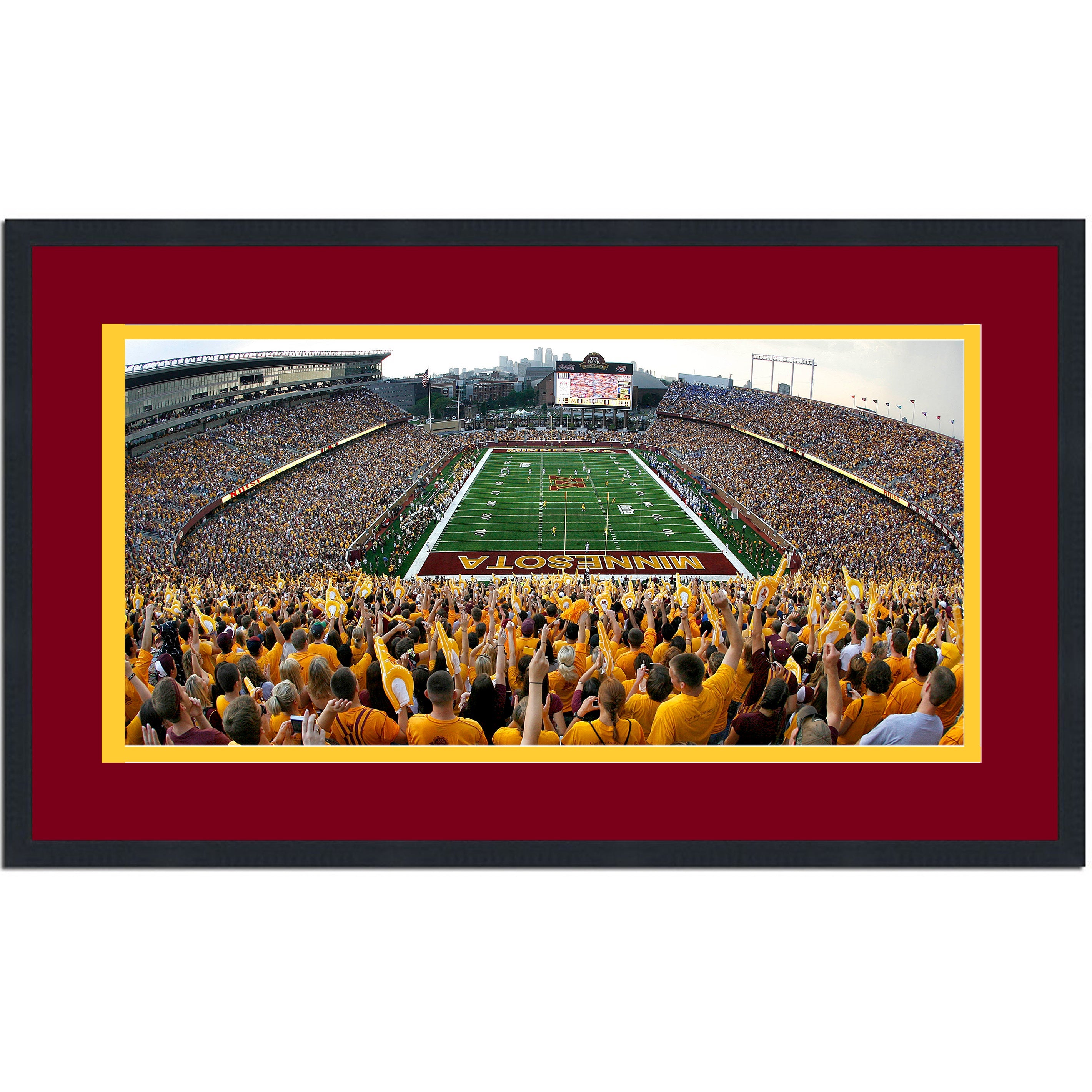 Framed Huntington Bank Stadium Minnesota Golden Gophers 16x24 NCAA Football Photo Professionally Matted
