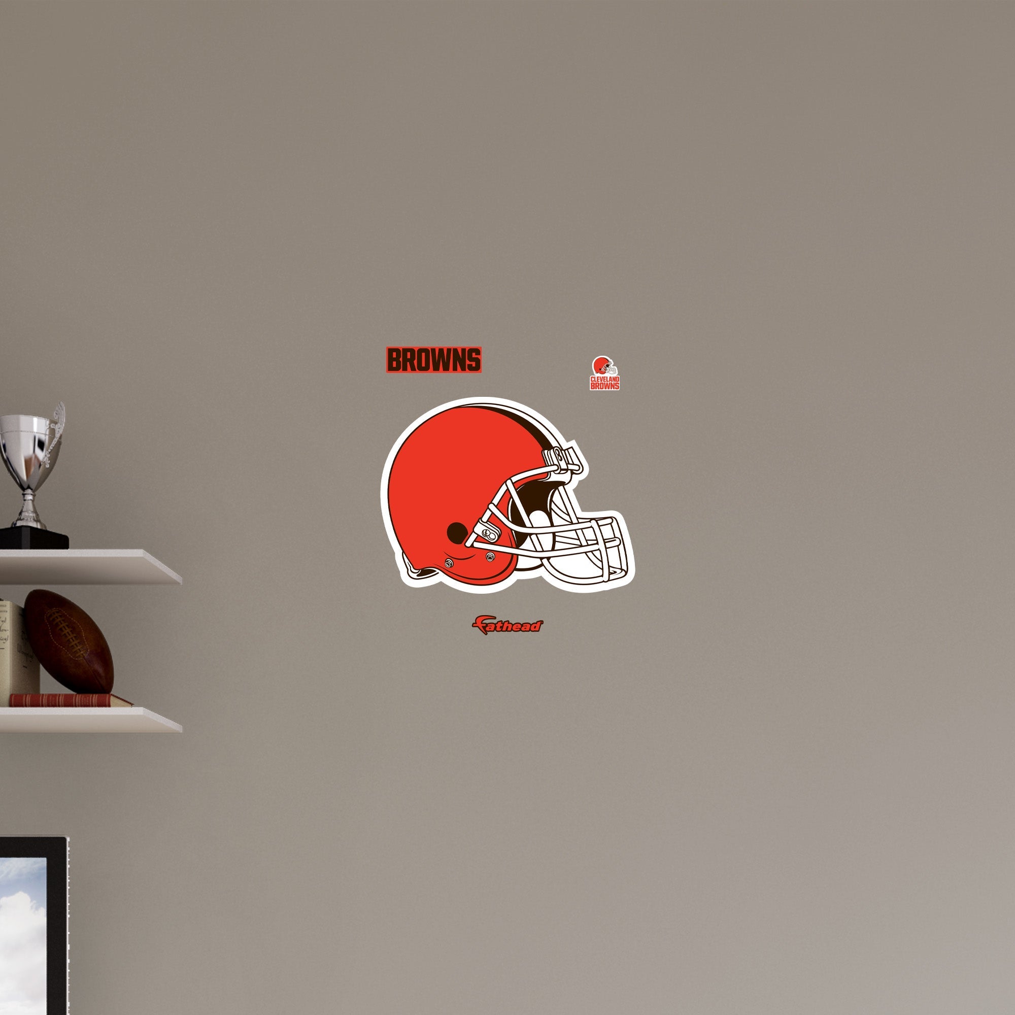 Cleveland Browns - RealBig Logo Collection - Official NFL - Reusable Vinyl Wall Decals
