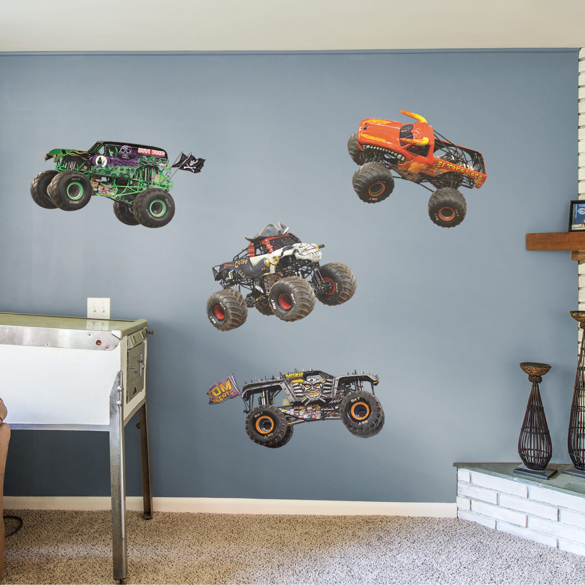 Monster Jam - RealBig Collection - Official Monster Jam - Reusable Vinyl Wall Decals