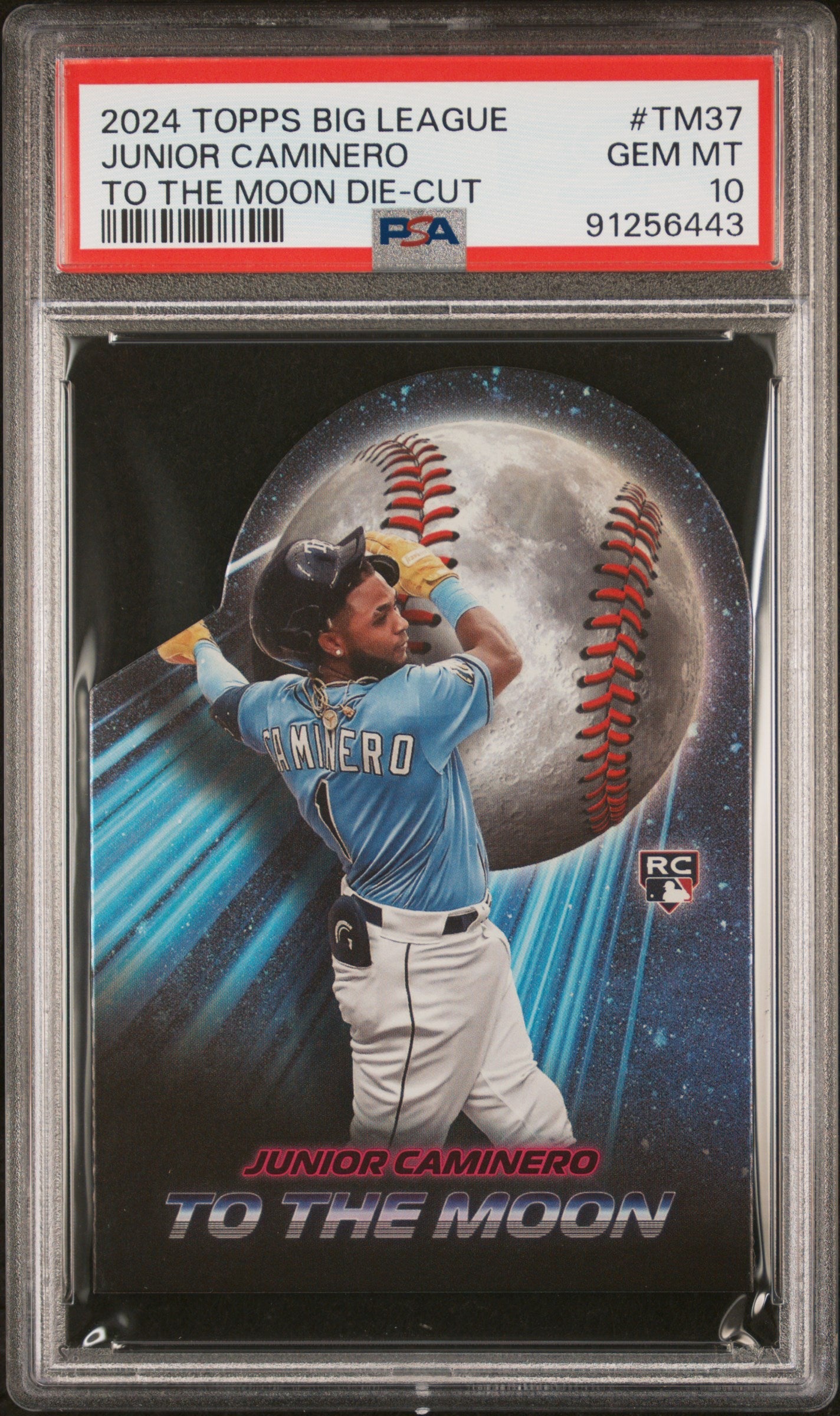 Graded 2024 Topps Big League Junior Caminero #TM37 To The Moon Die Cut