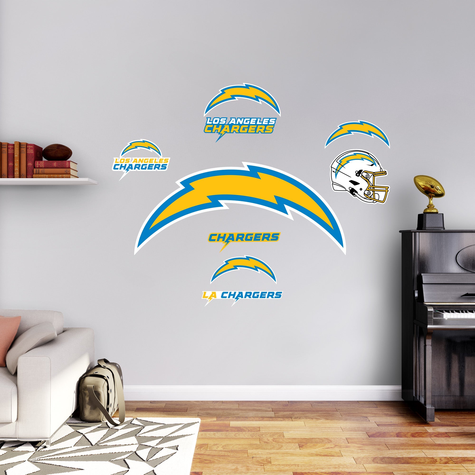Los Angeles Chargers - RealBig Logo Collection - Official NFL - Reusable Vinyl Wall Decals #2
