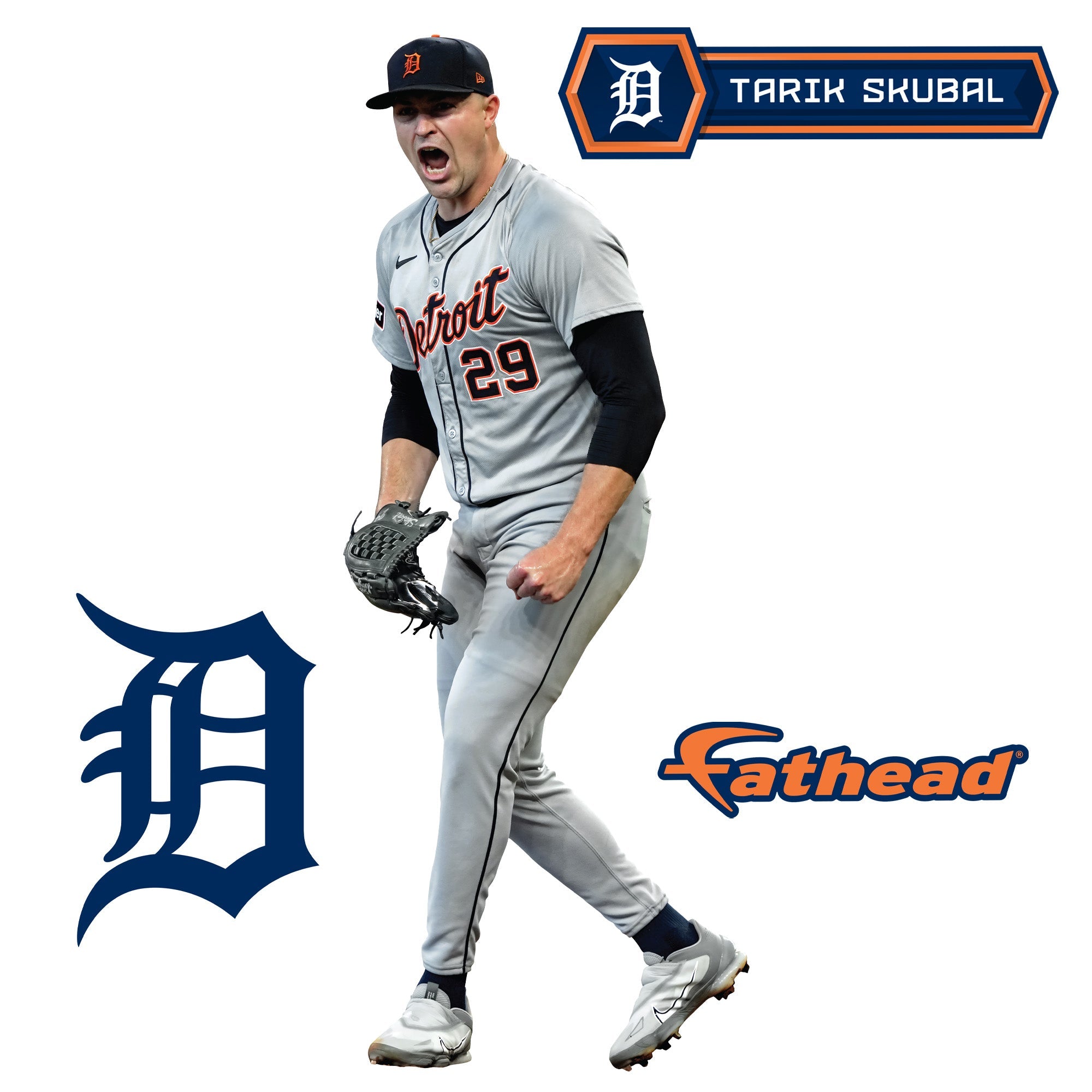 Tarik Skubal - RealBig Celebration Collection - Official MLB - Detroit Tigers - Reusable Vinyl Wall Decals