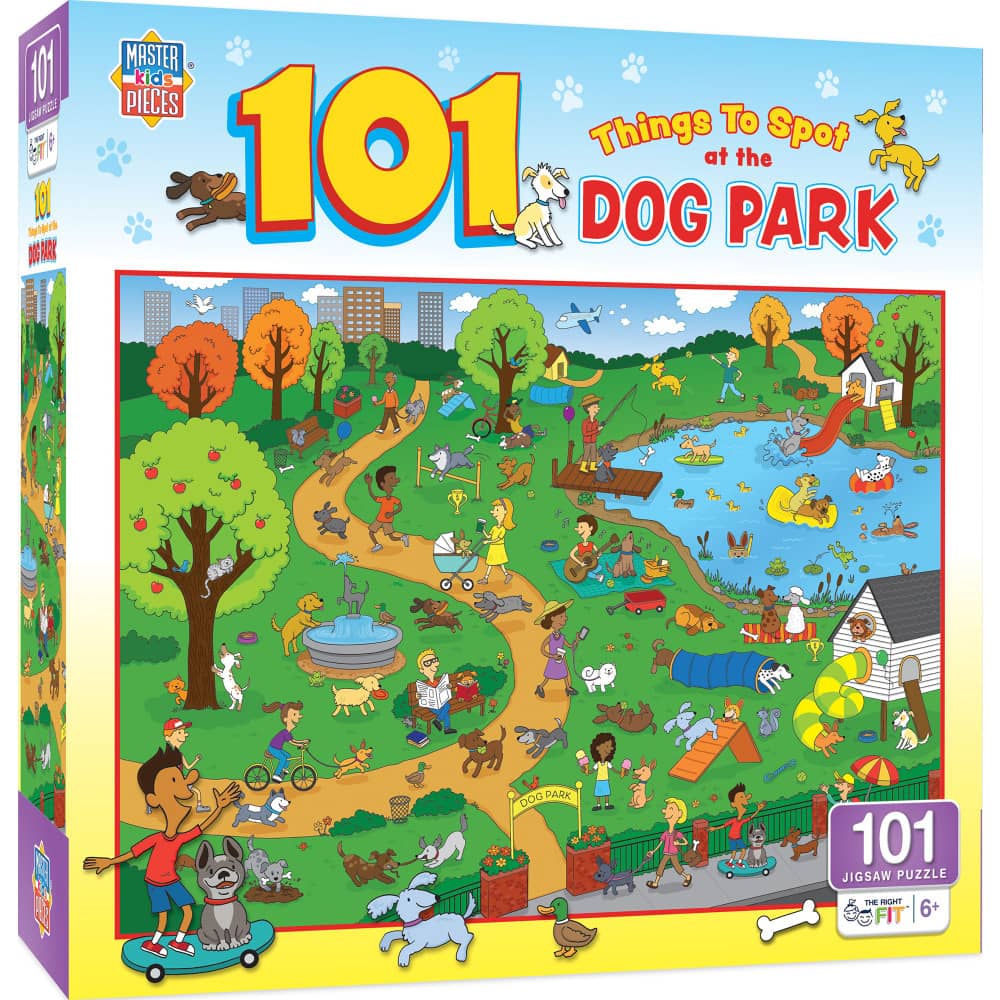 101 Things to Spot at the Dog Park 100 Piece Kids Jigsaw Puzzle