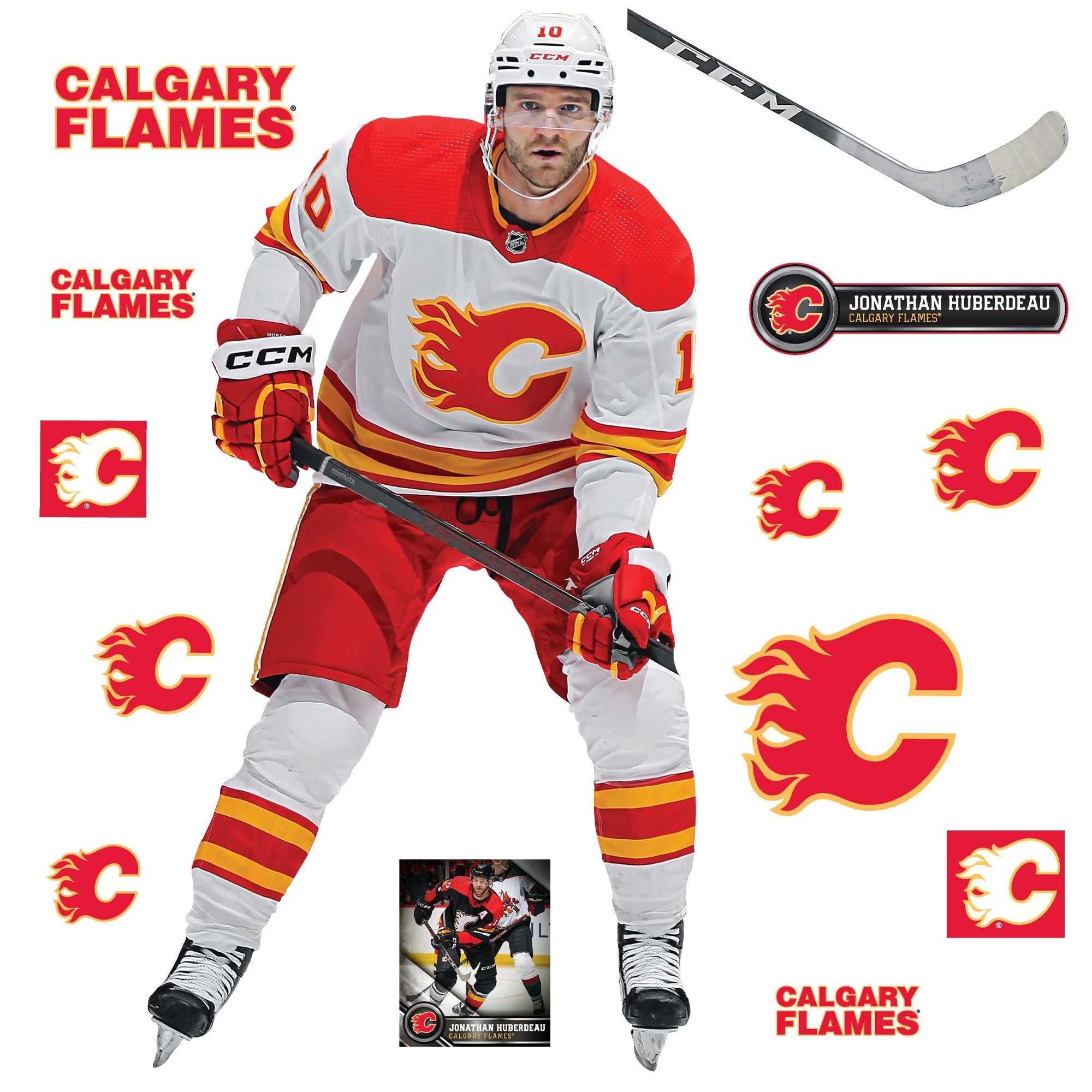 Jonathan Huberdeau - RealBig Collection - Official NHL - Calgary Flames - Reusable Vinyl Wall Decals