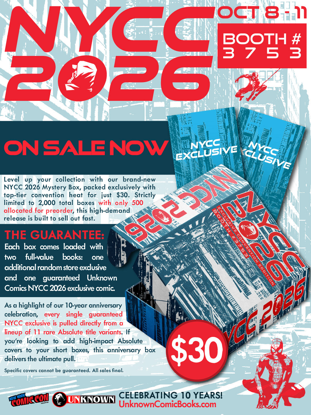 UNKNOWN COMICS NYCC 2026 MYSTERY EXCLUSIVE BOX (10/28/2026)