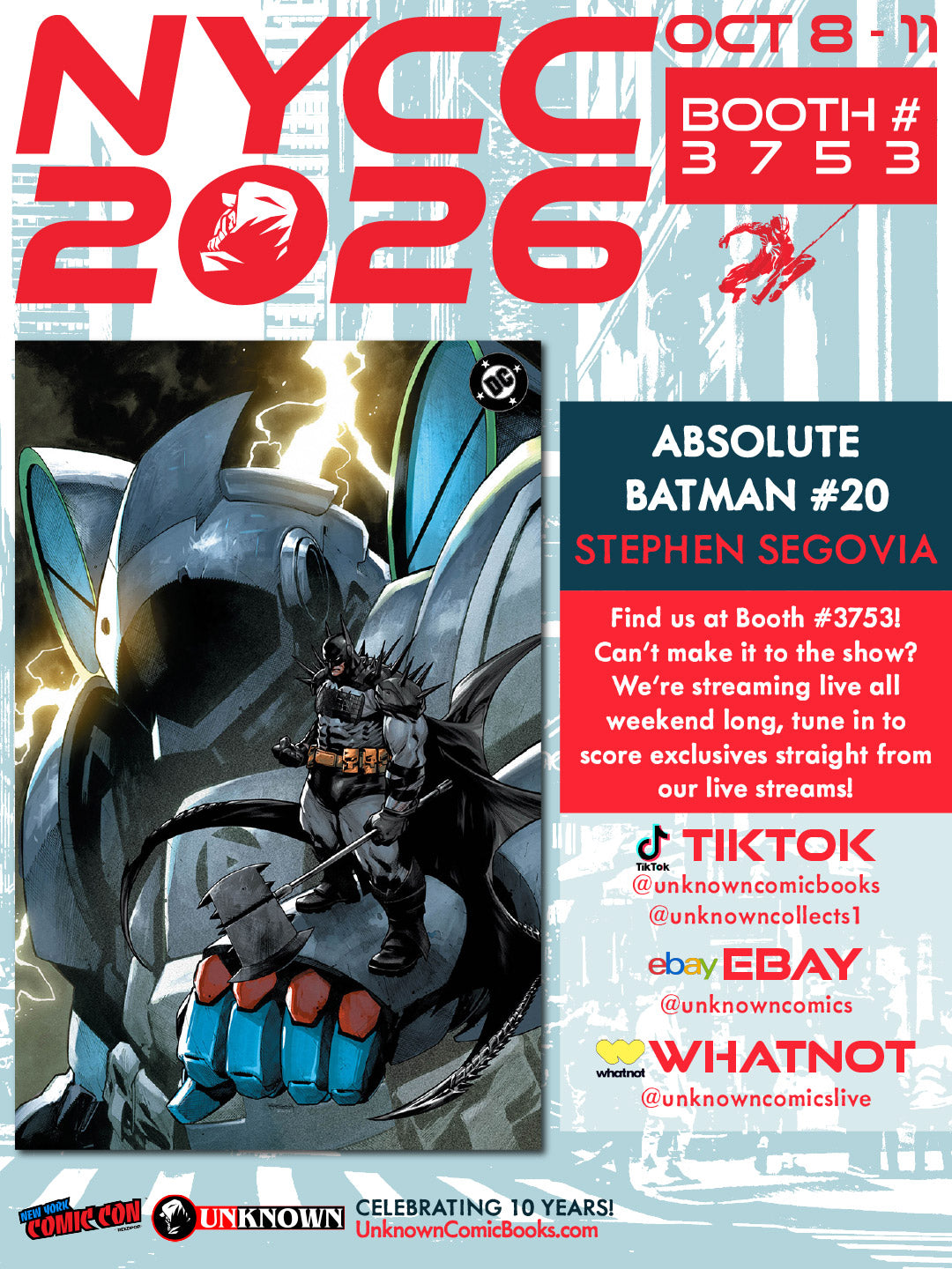 ABSOLUTE BATMAN #20 STEPHEN SEGOVIA NYCC EXCLUSIVE VIRGIN VAR (10/28/2026)