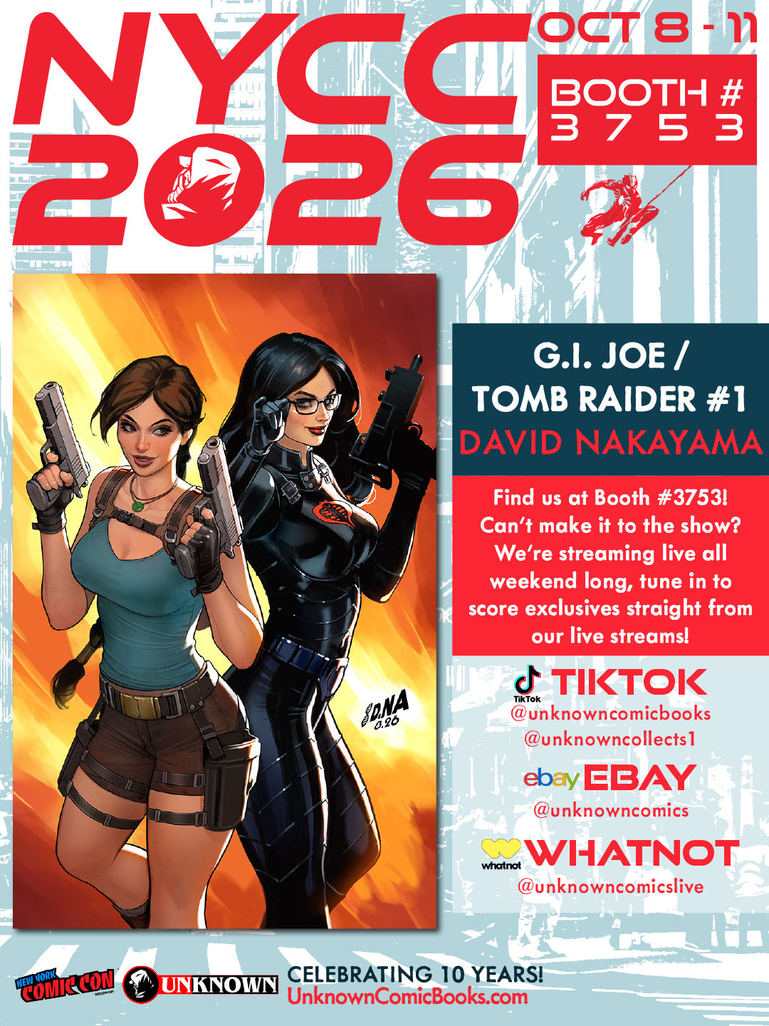 GI JOE A REAL AMERICAN HERO TOMB RAIDER #1 DAVID NAKAYAMA NYCC EXCLUSIVE VIRGIN VAR (10/28/2026)