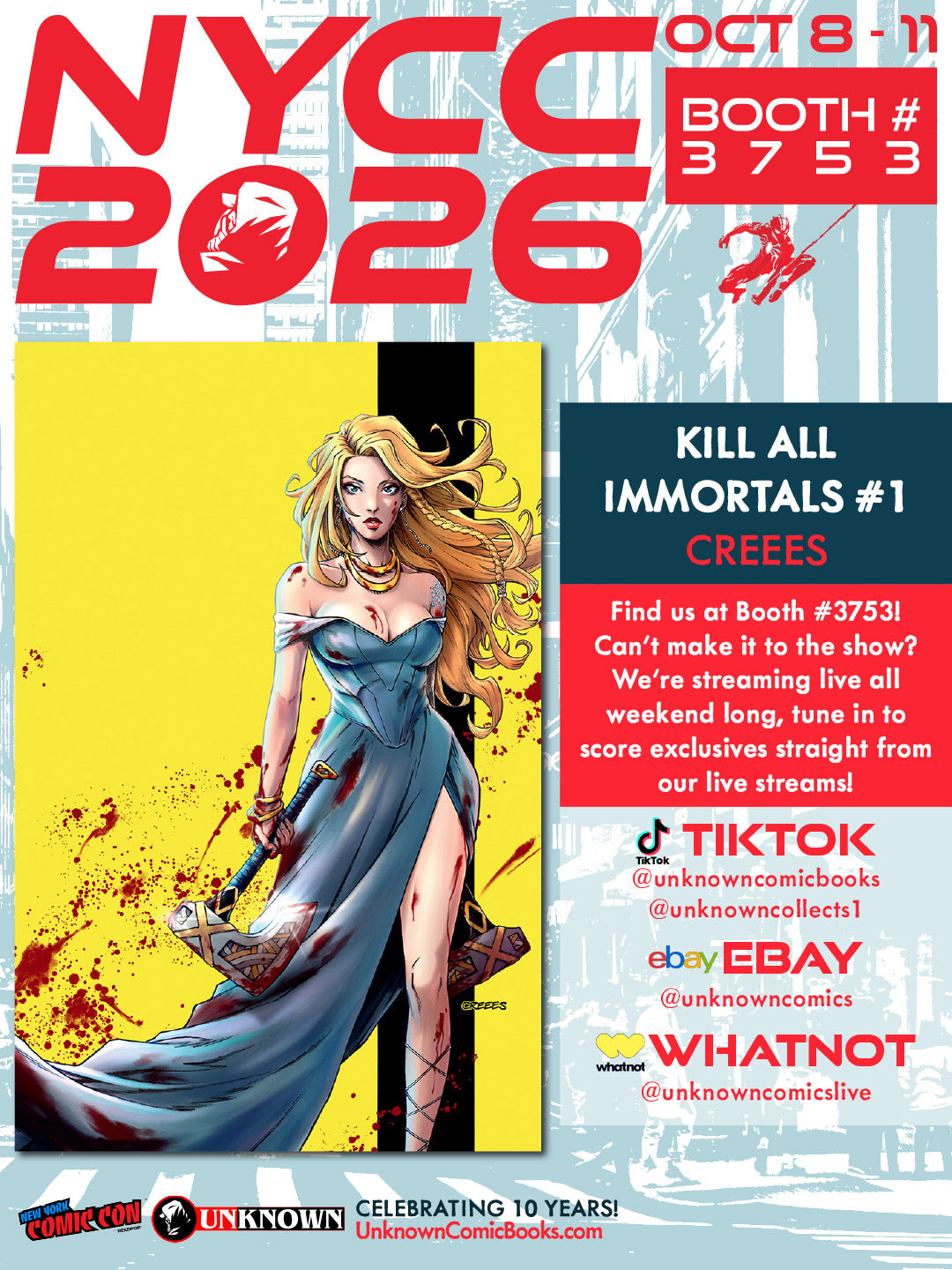KILL ALL IMMORTALS III #1 CREEES NYCC EXCLUSIVE VIRGIN BLOOD VAR (10/28/2026)