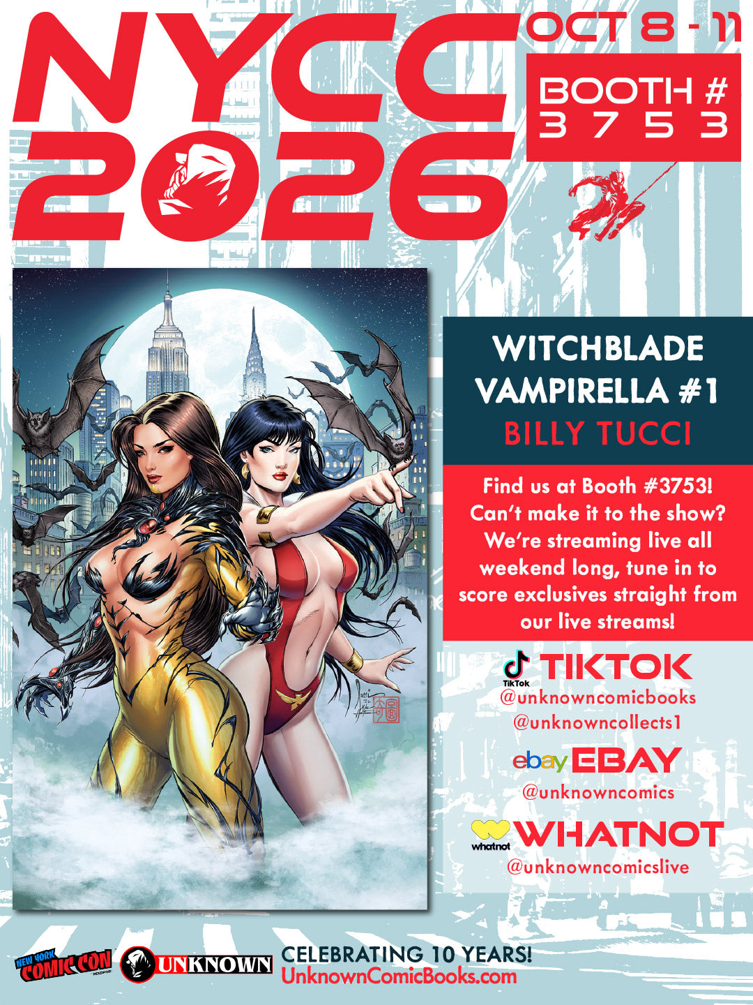 VAMPIRELLA X WITCHBLADE SPECIAL #1 BILLY TUCCI NYCC EXCLUSIVE VIRGIN VAR (10/28/2026)