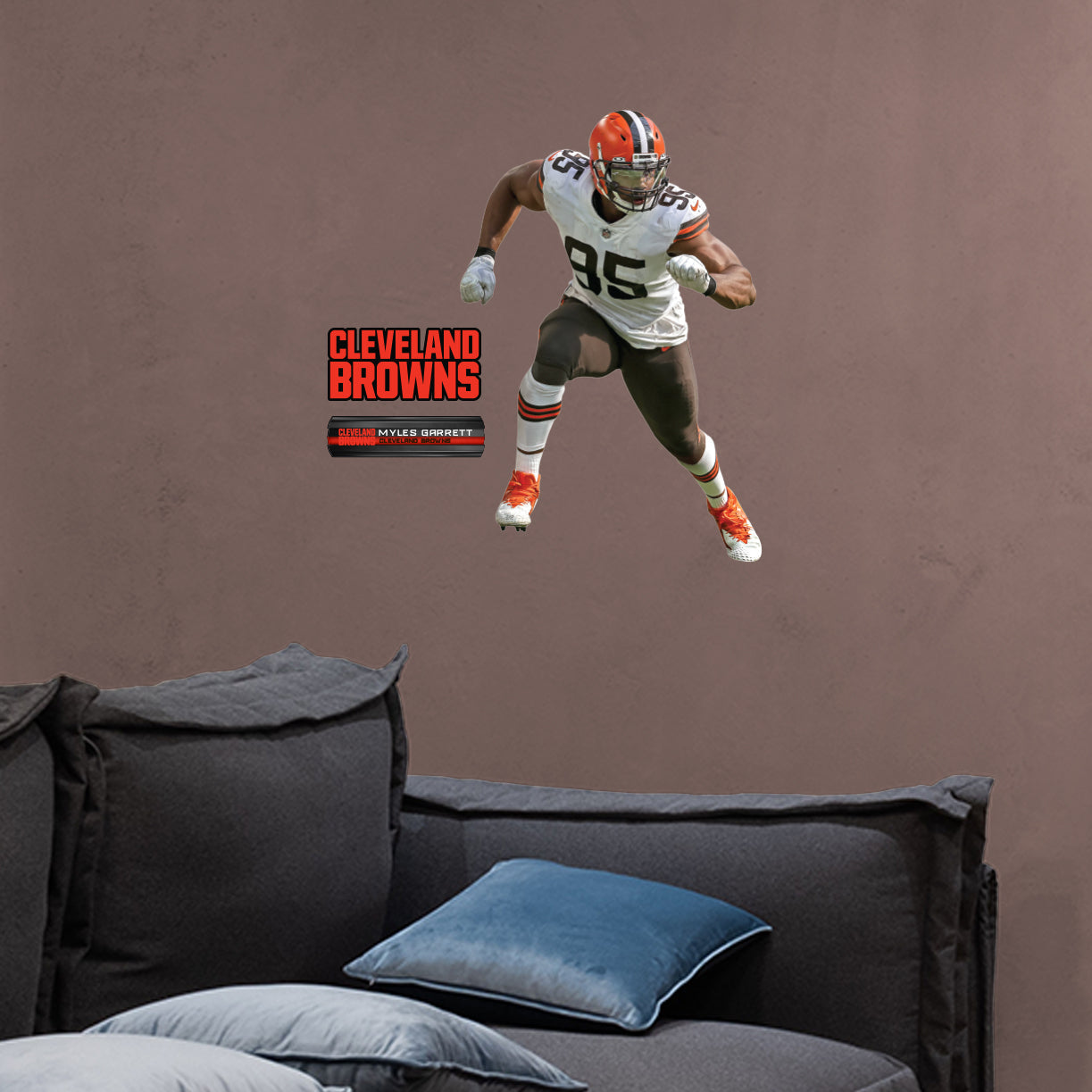 Myles Garrett - RealBig Collection - Official NFL - Cleveland Browns - Reusable Vinyl Wall Decals #1