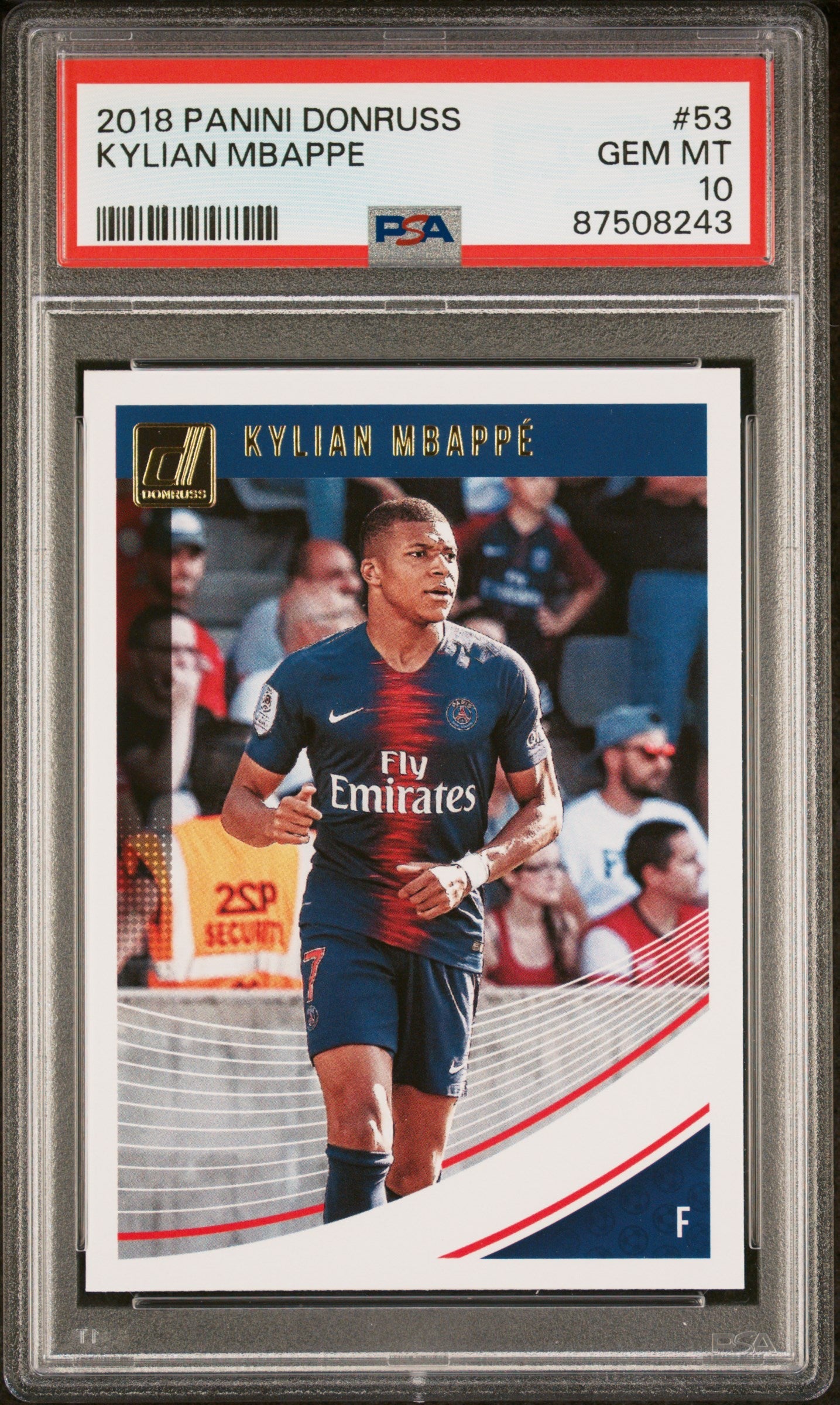 Graded 2018 Panini Donruss Kylian Mbappe #53 Soccer Card PSA 10 Gem Mi
