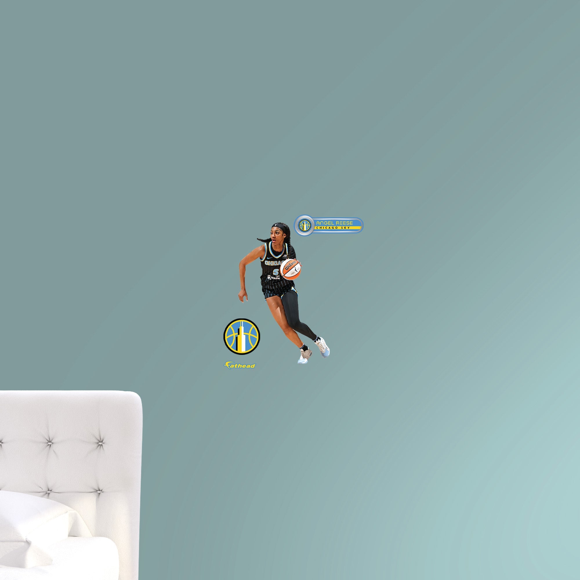 Angel Reese - RealBig Collection - Official WNBA - Chicago Sky - Reusable Vinyl Wall Decals