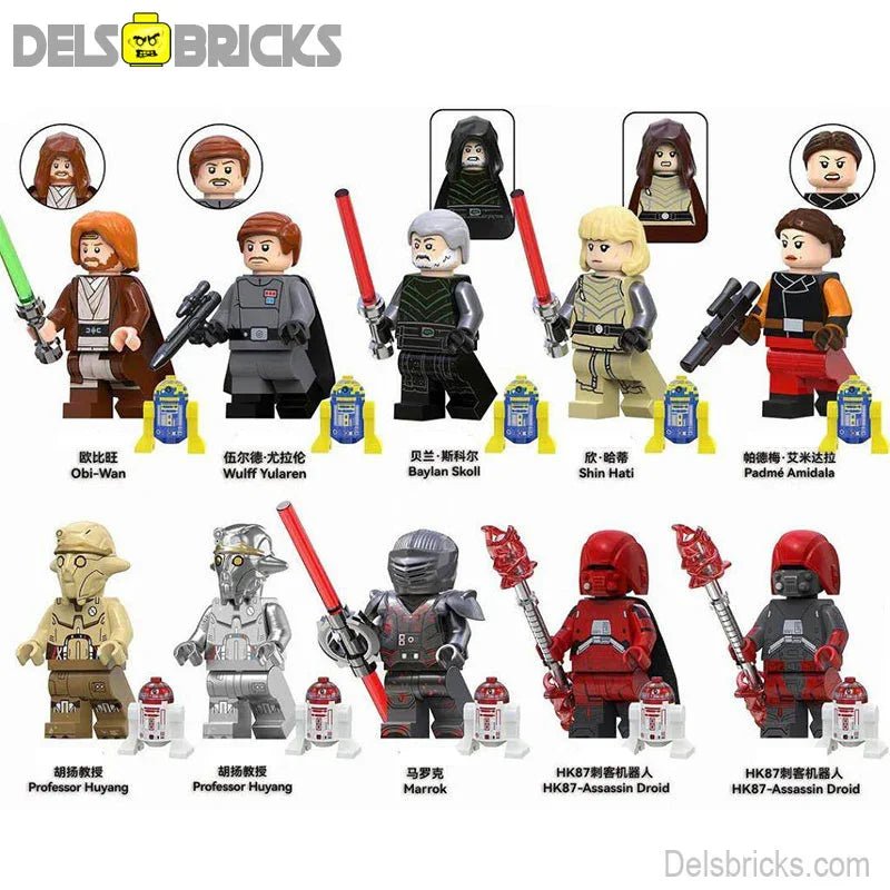 Obi Wan Kenobi & Ahsoka Set of 10 | Lego Minifigures Custom Toys