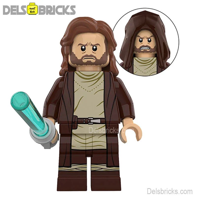 Obi Wan Kenobi with long hair Lego Star Wars Minifigures custom Toys