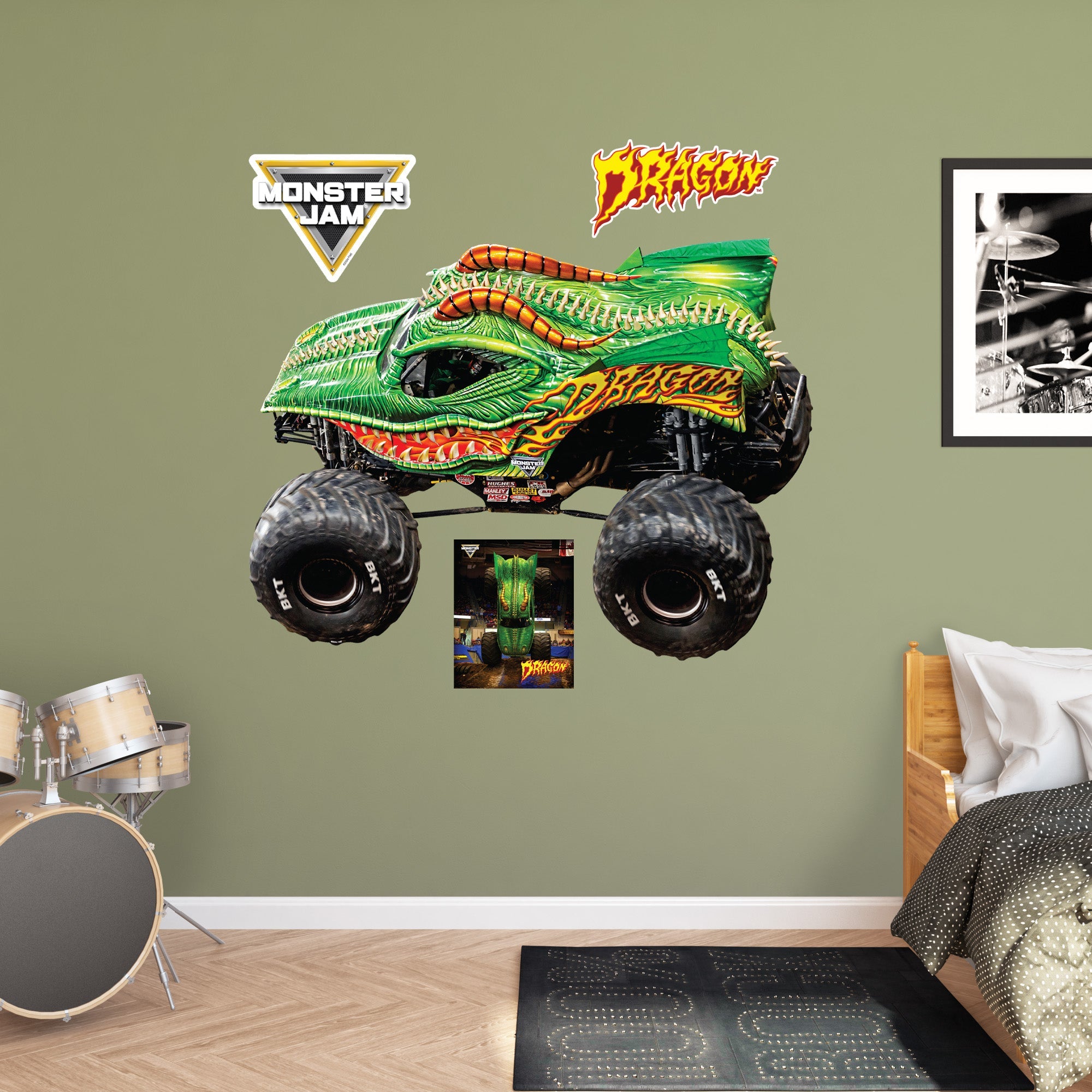 Dragon - Monster Jam - RealBig Collection - Official Monster Jam - Reusable Vinyl Wall Decals