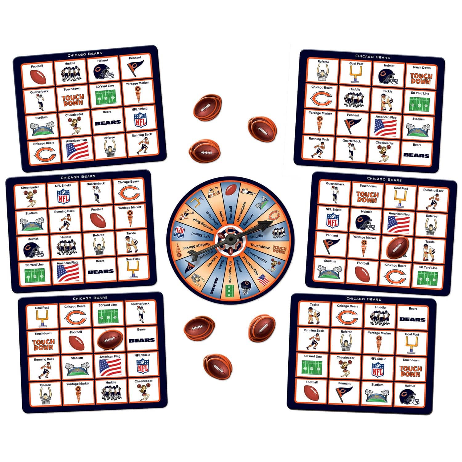 Chicago Bears NFL Bingo Game