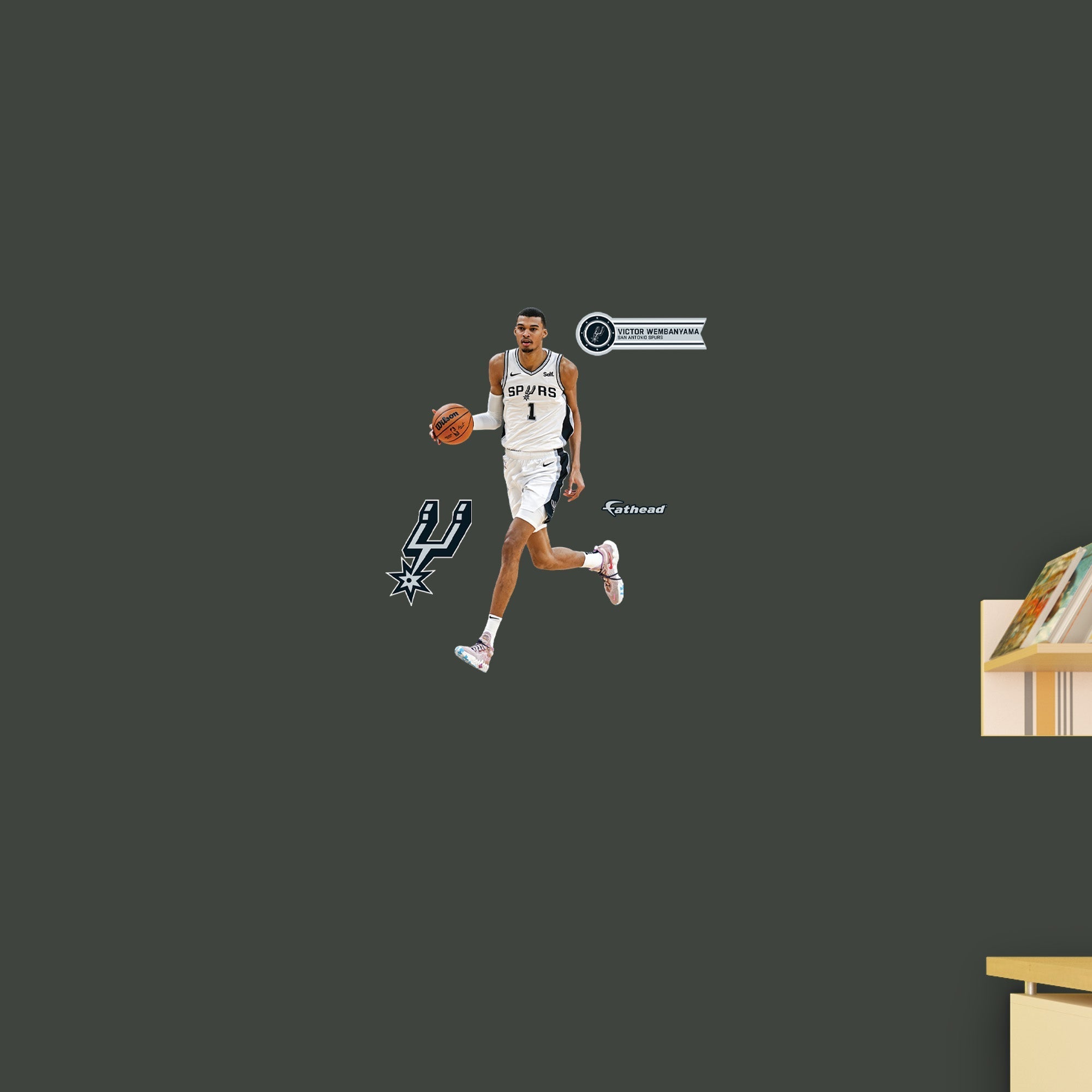 Victor Wembanyama - RealBig Collection - Official NBA - San Antonio Spurs - Reusable Vinyl Wall Decals