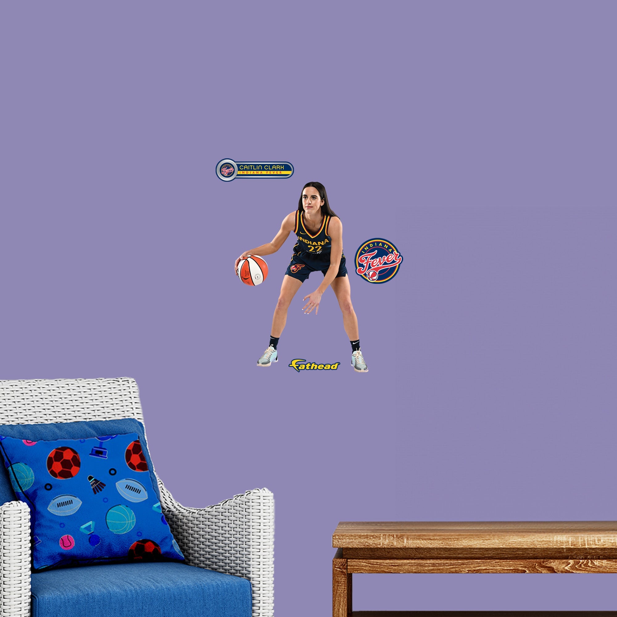 Caitlin Clark - RealBig Collection - Official WNBA - Indiana Fever - Reusable Vinyl Wall Decals