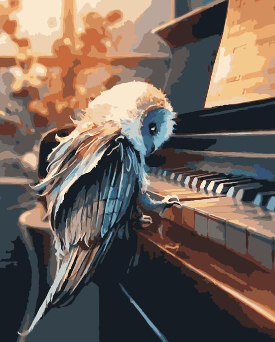 Owl Playing Piano