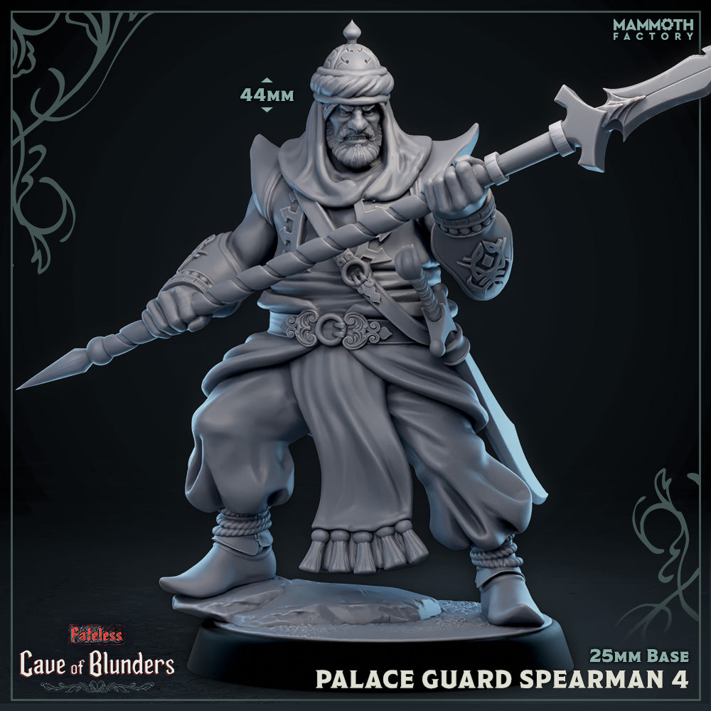 Palace Guard Spearman: Sculpt 4 (Male Human Fighter)