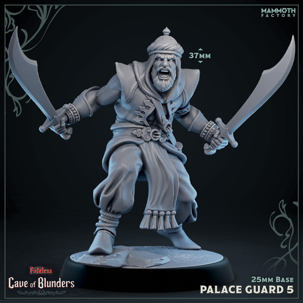 Palace Guard with Scimitar: Sculpt 5 (Male Human Fighter)