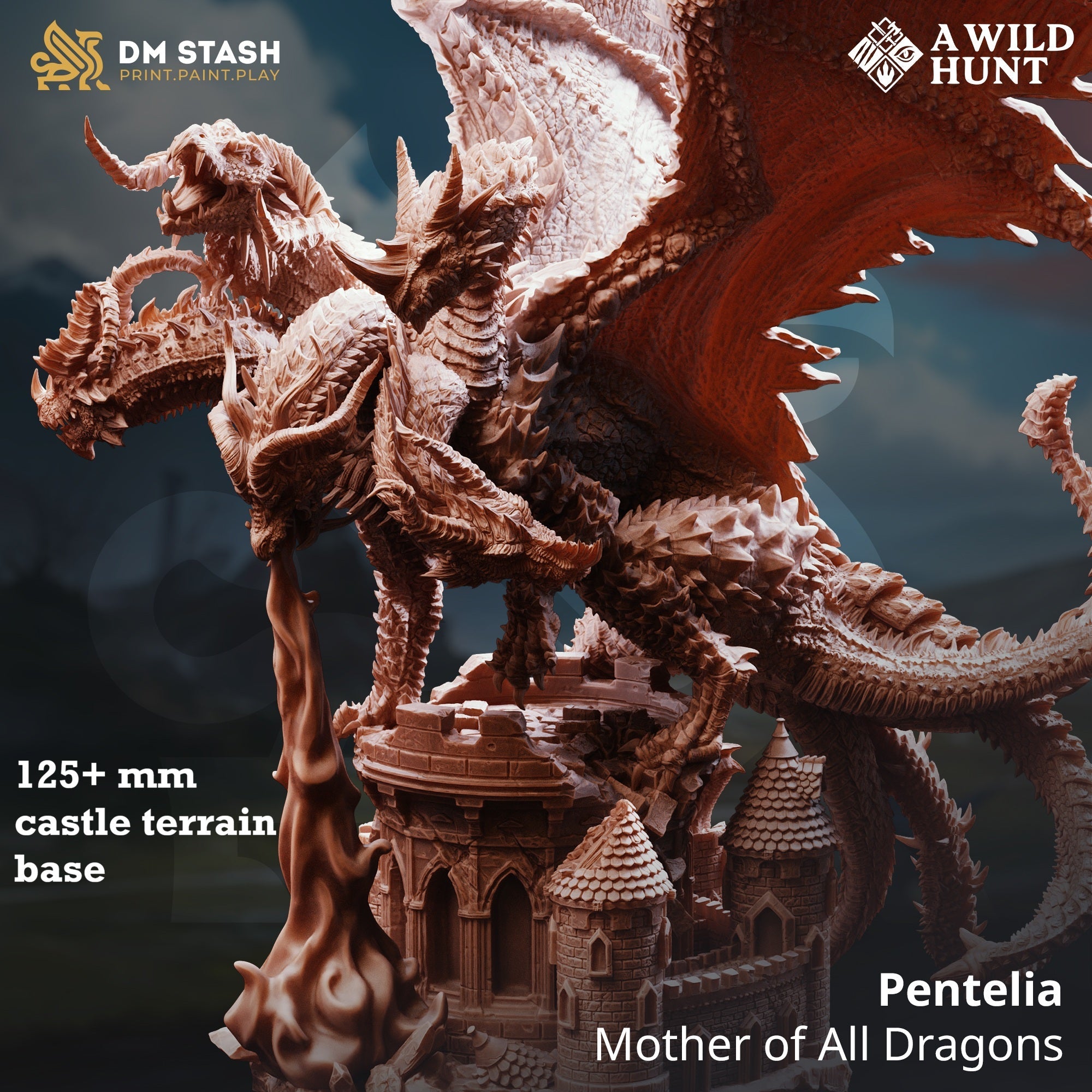 Pentelia, Mother of All Dragons (Five-Headed Chromatic Dragon Epic Boss)