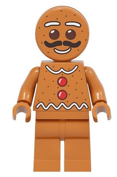 Gingerbread Couple Custom Minifig Set – Sweet Holiday Duo