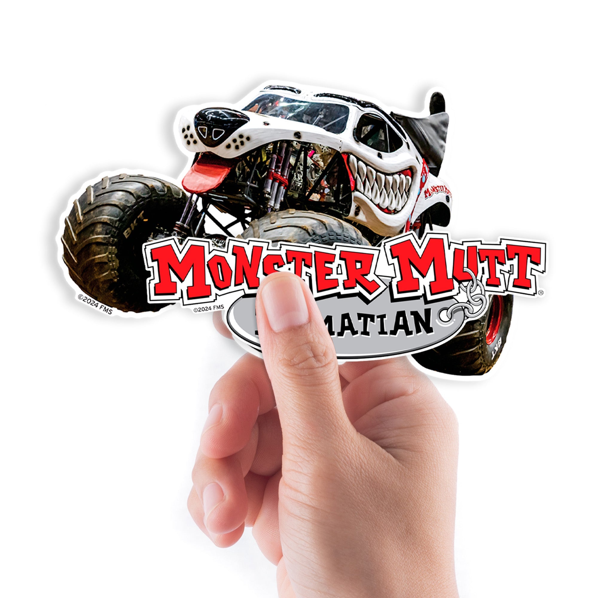 Monster Mutt Dalmatian - 5 Character Minis (Mixed Sizes) - Official Monster Jam - Reusable Vinyl Decals