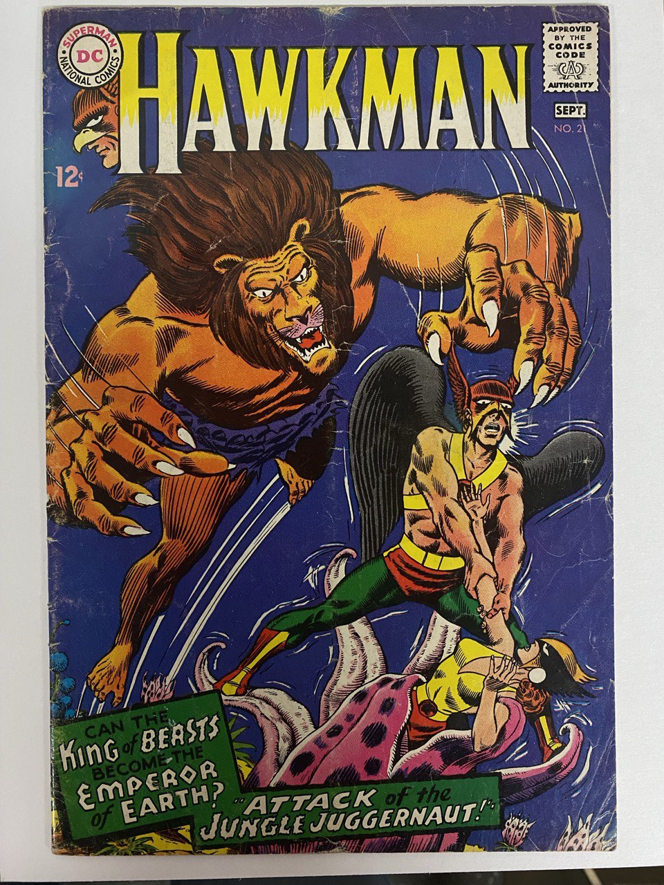 Hawkman 21 DC 1967 VG Murphy Anderson Gardner Fox Hawkgirl Tentacle Bondage