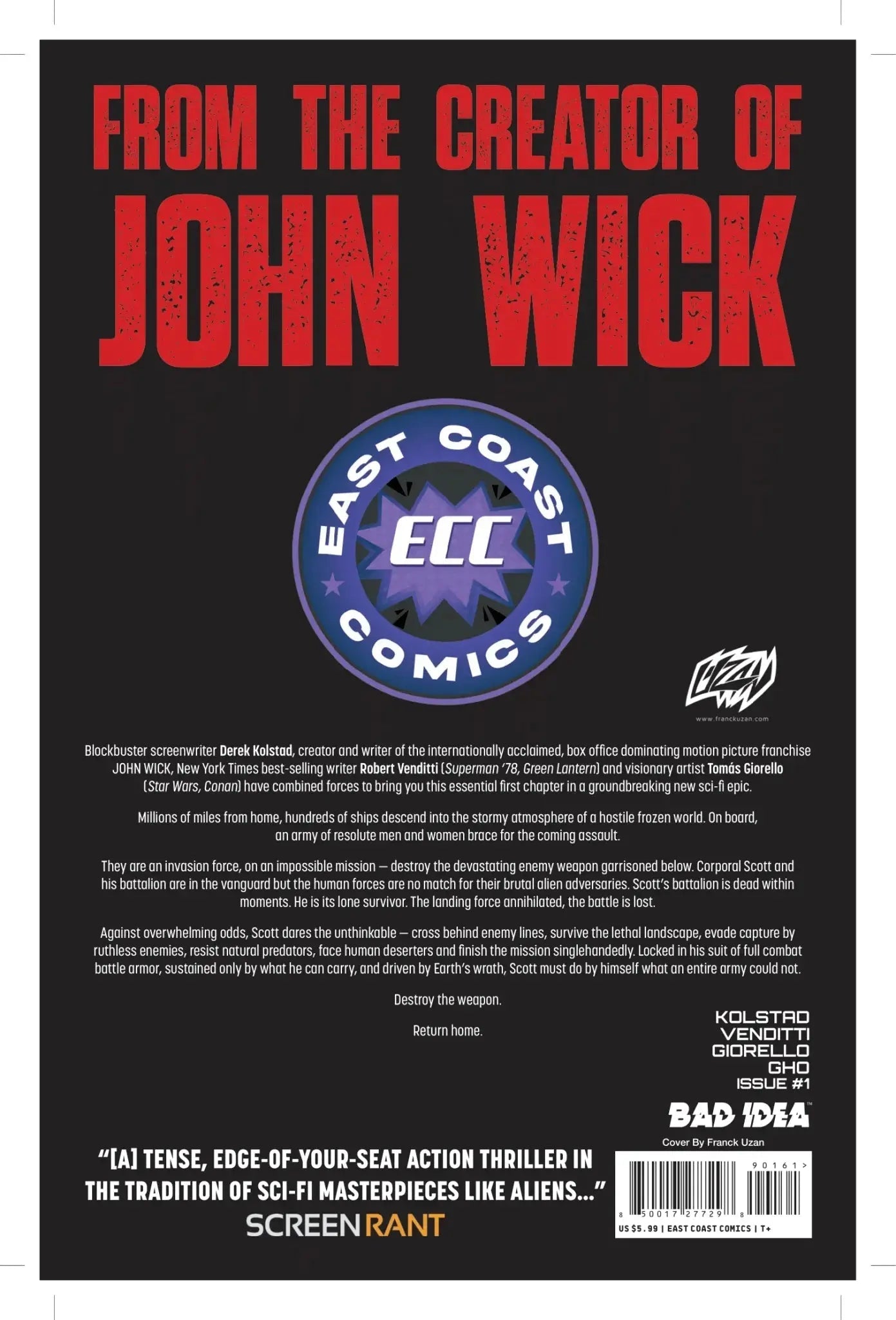 Planet Death #1 - ECC Exclusive Franck Uzan Doom Homage Variant