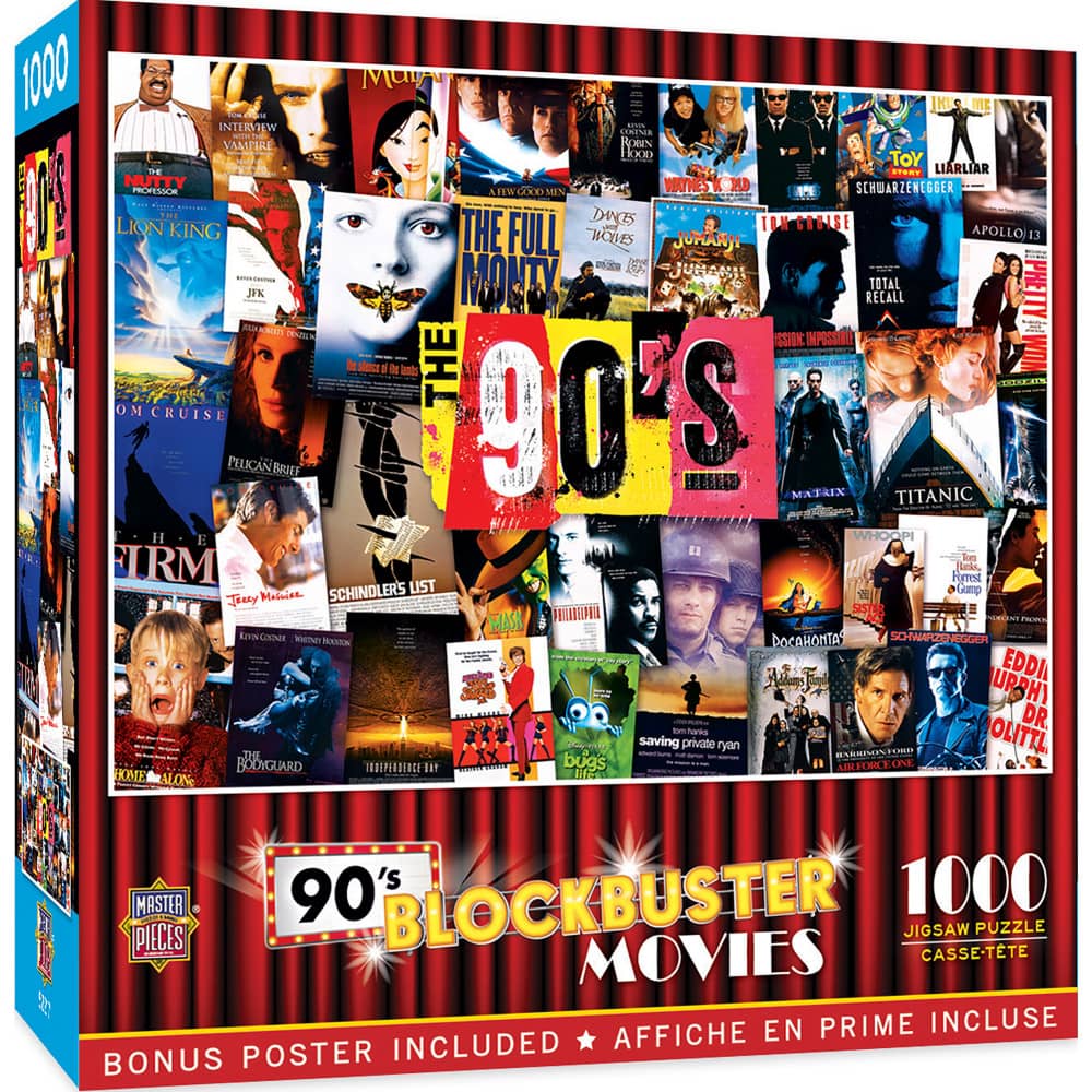 90's Blockbusters 1000 Piece Jigsaw Puzzle
