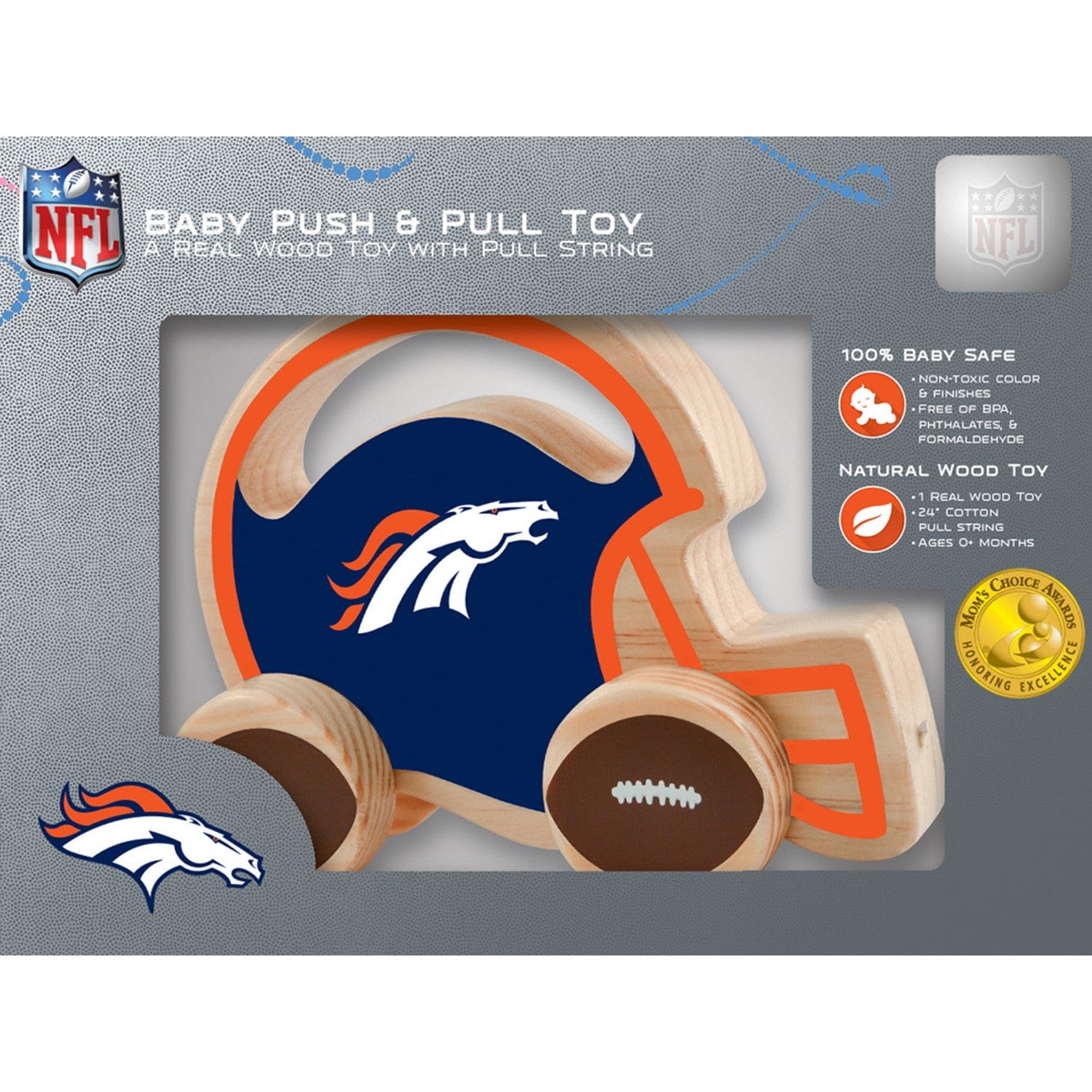 Denver Broncos - Push & Pull Baby Toy