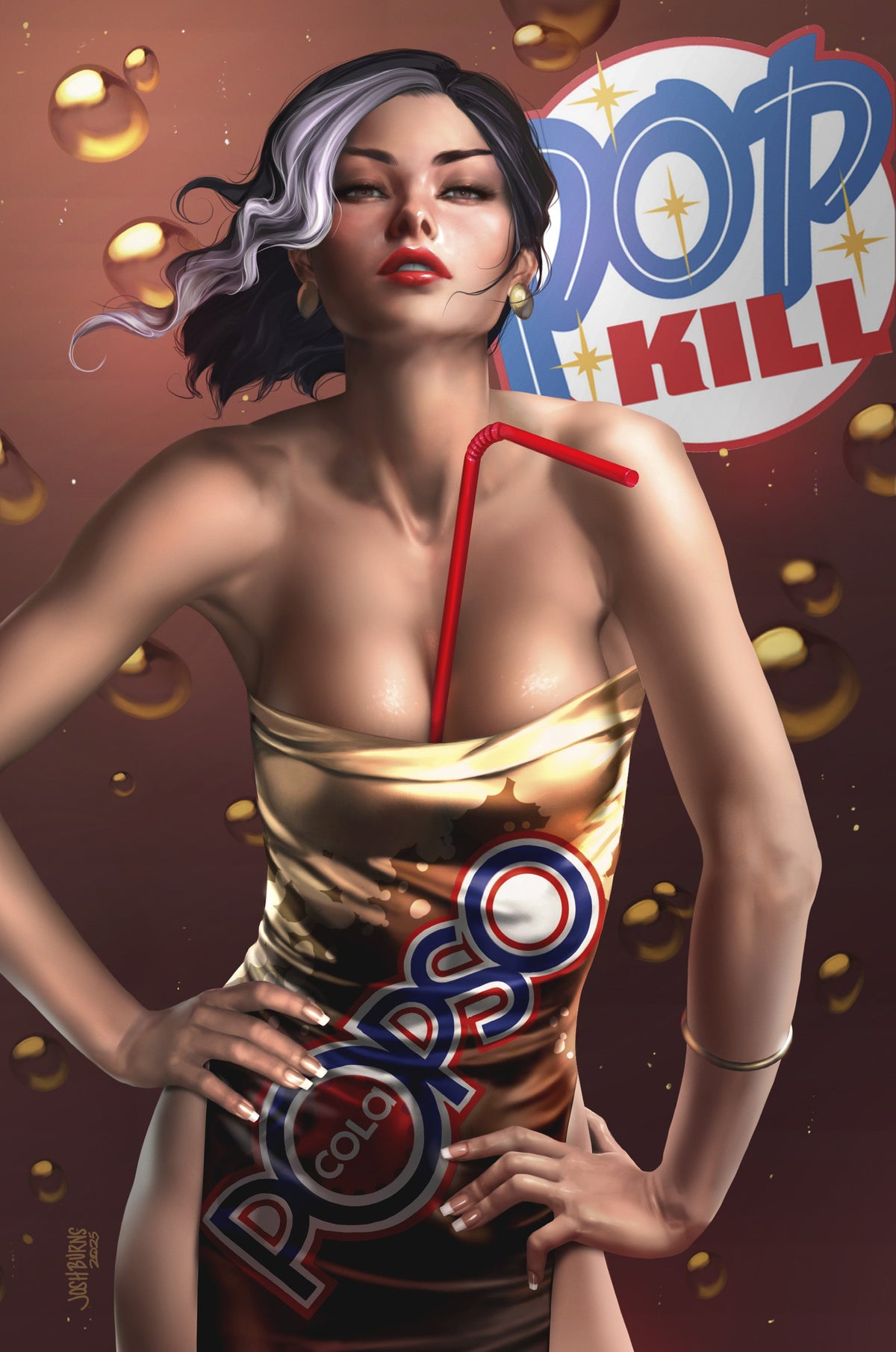 Pop Kill # 3 JOSH BURNS Big Dex Comics MegaCon Exclusive Killer Sip Virgin Variant