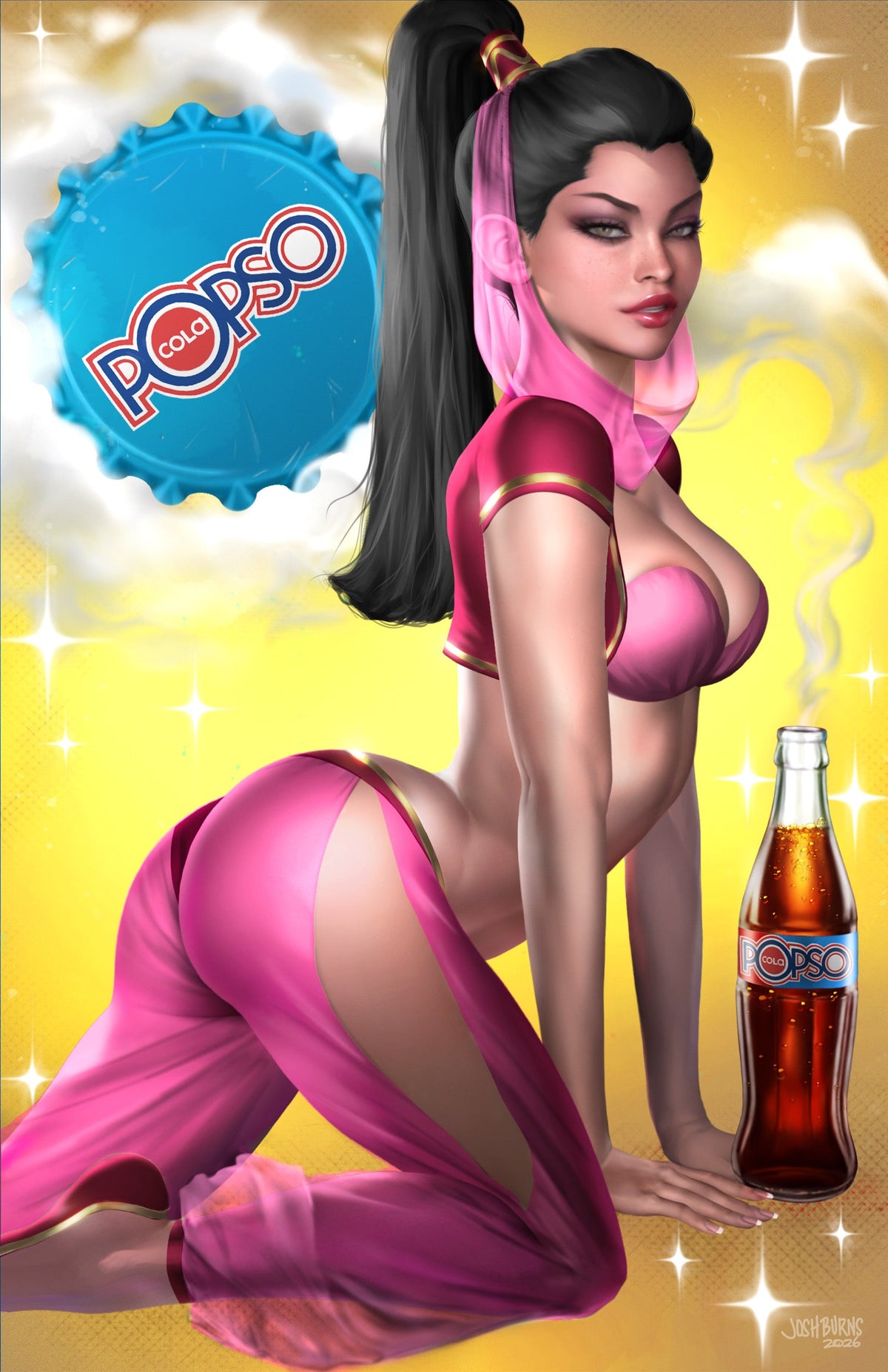 Pop Kill #4 JOSH BURNS HeroesCon Exclusive Pink Virgin Variant